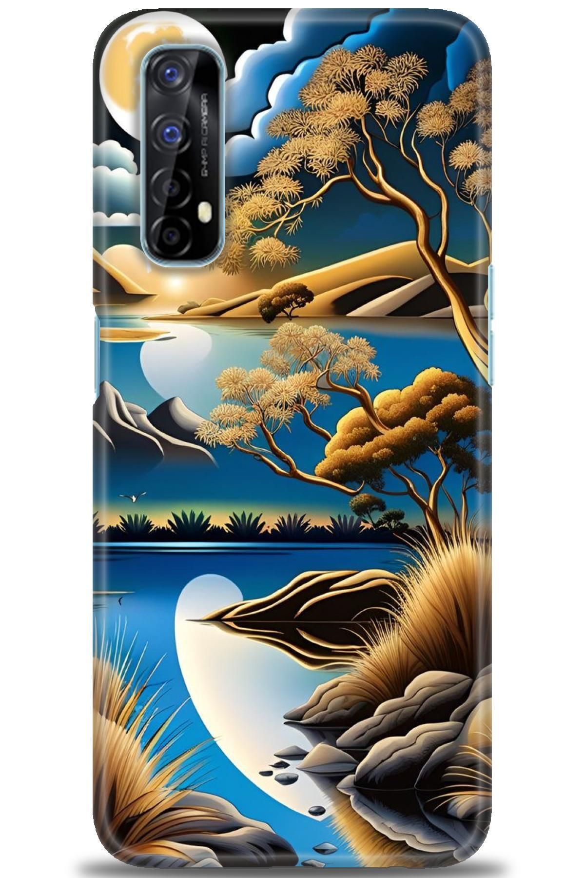 realme 7 İle Uyumlu HD Baskılı Desenli Silikon Kılıf - 723