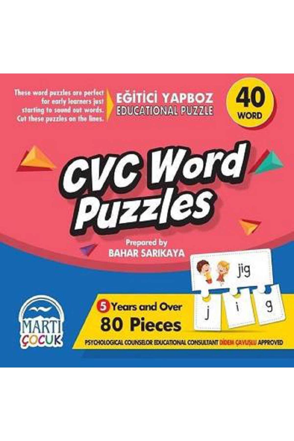Martı Çocuk Yayınları CVC Word Puzzles - Eğitici Yapboz