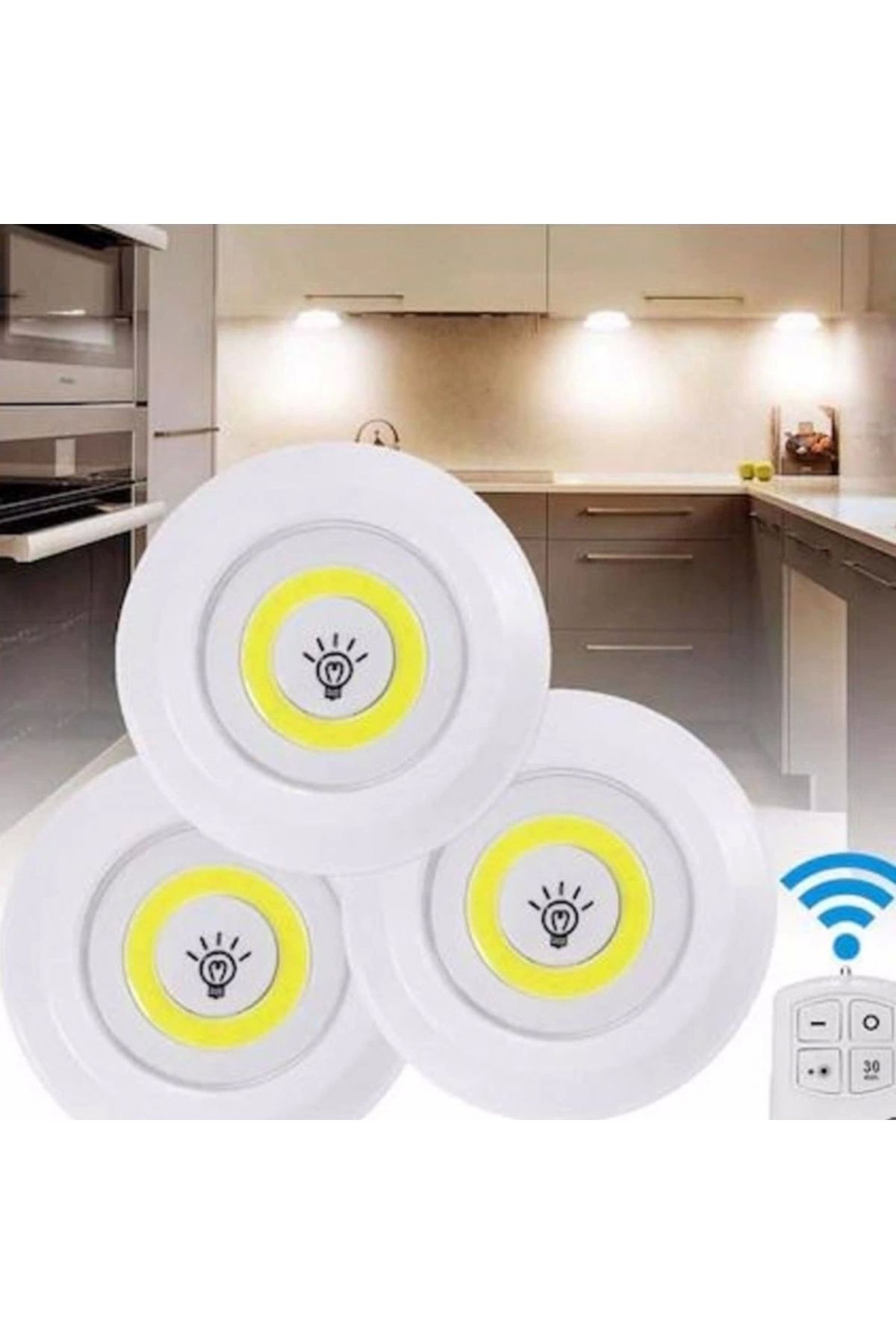 YNT İthalat Uzaktan Kumandalı Yapışkanlı Led Spot Lamba Wt-364