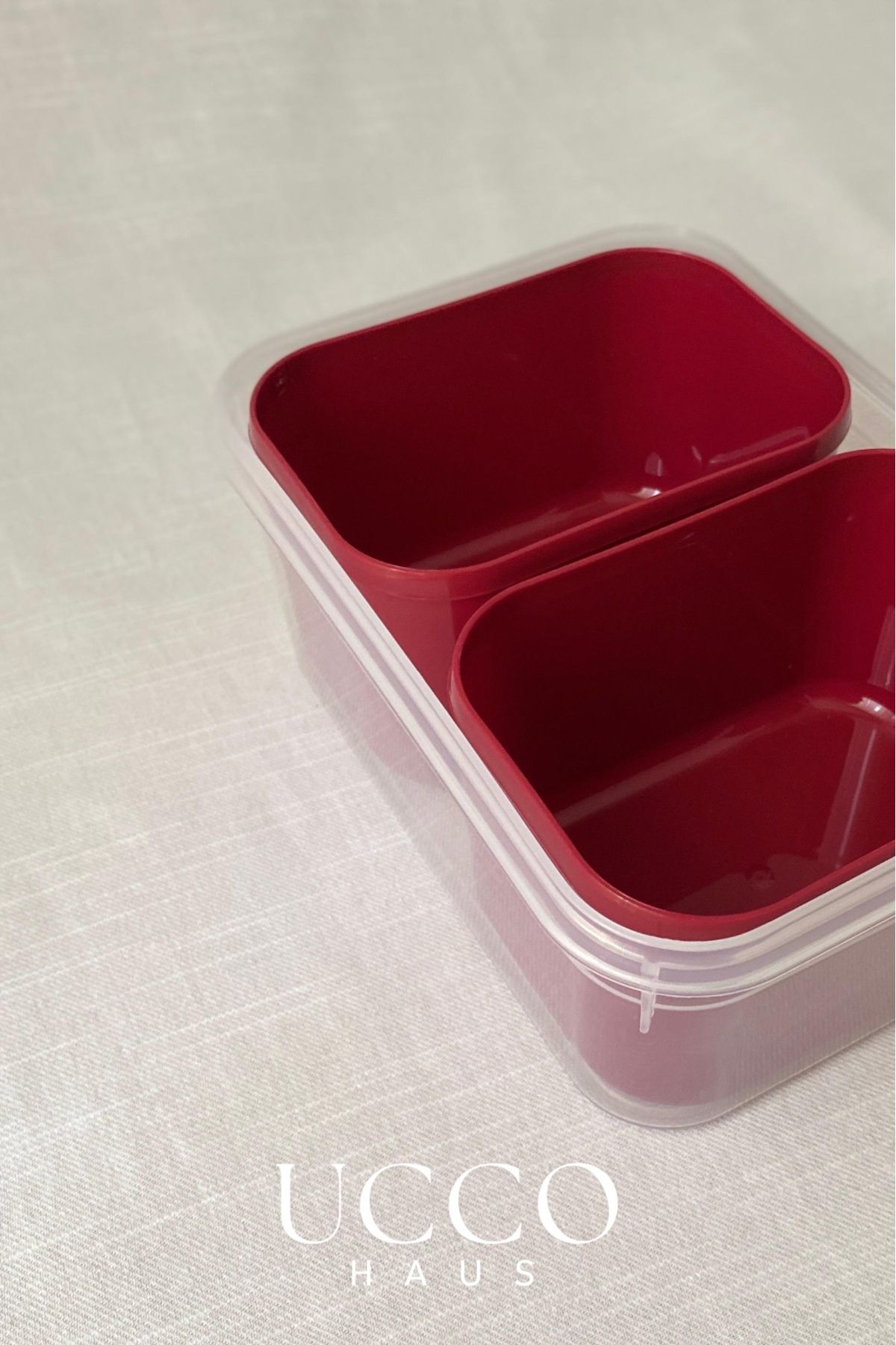 UCCO-2 Compartments 1700 ml Leakproof Storage and Nutrition Container – Spoon Fork, Removable Inner Chamber, Pp 7 Pieces 6