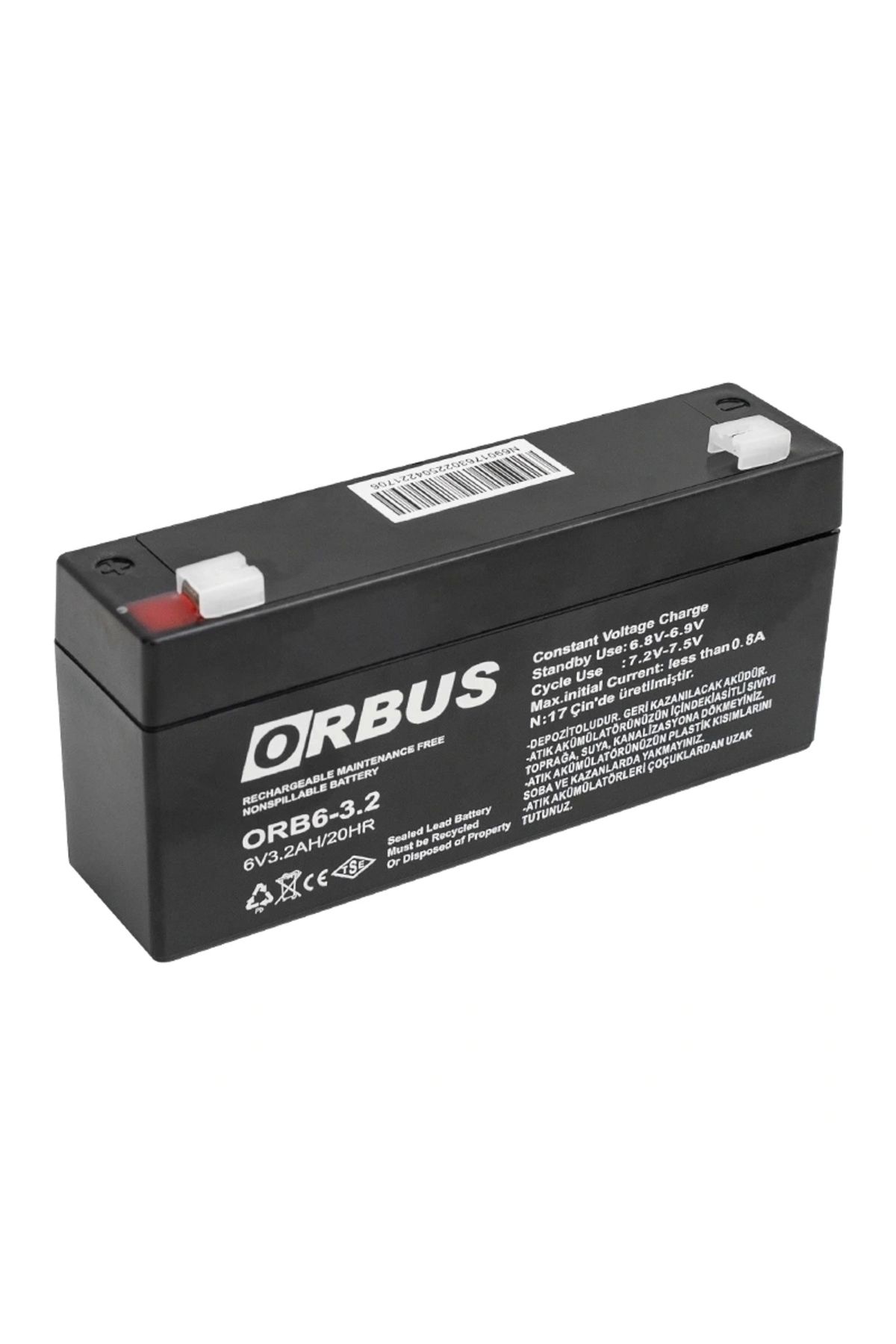 STOREMAX AKÜ 6 VOLT 3.2 AMPER ORB6-3.2 ( 135 X 33 X 60 MM ) (5047)