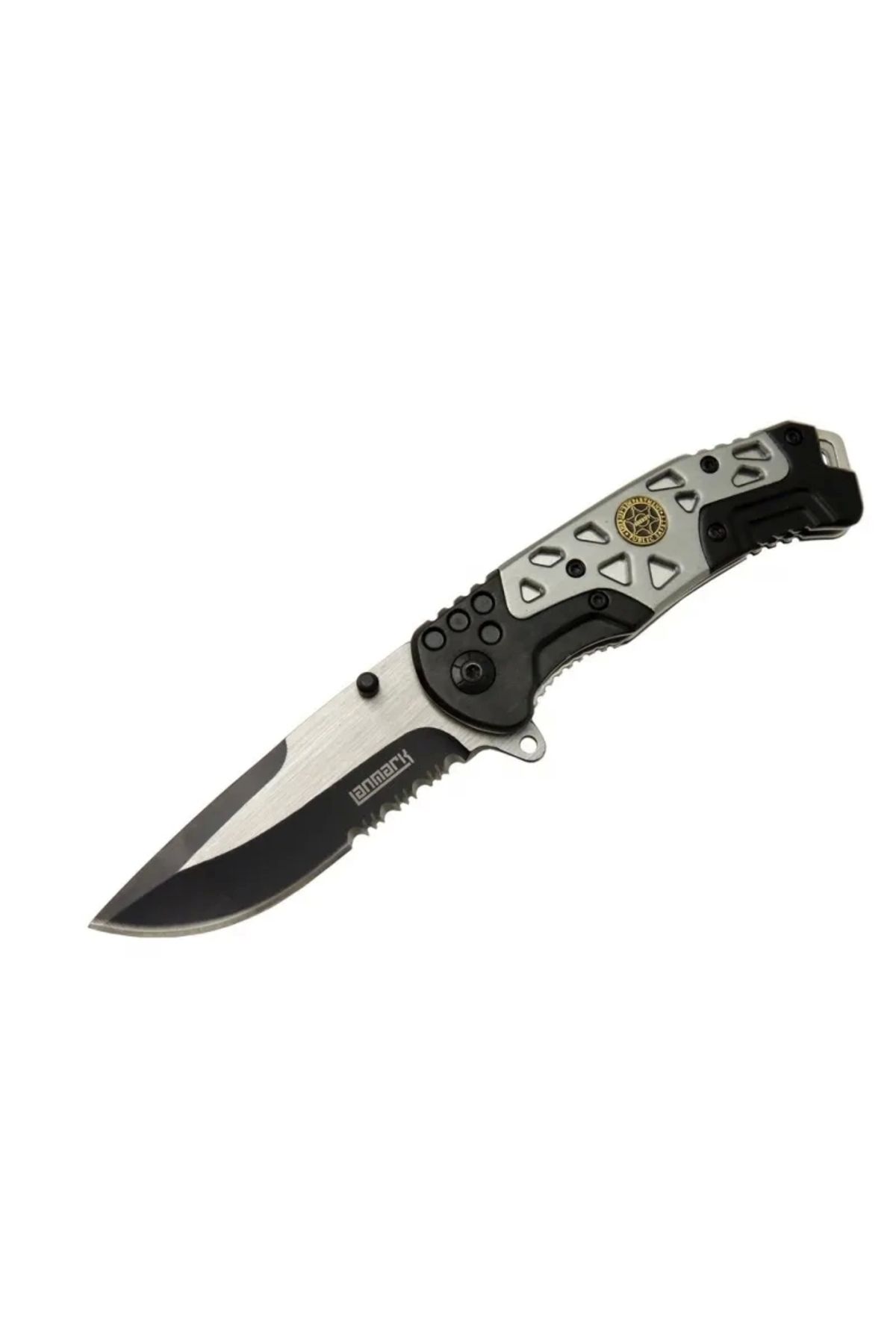 YNT İthalat Mx10 Gri Testereli Outdoor Çakı 21 Cm - Otomatik, Perçinli
