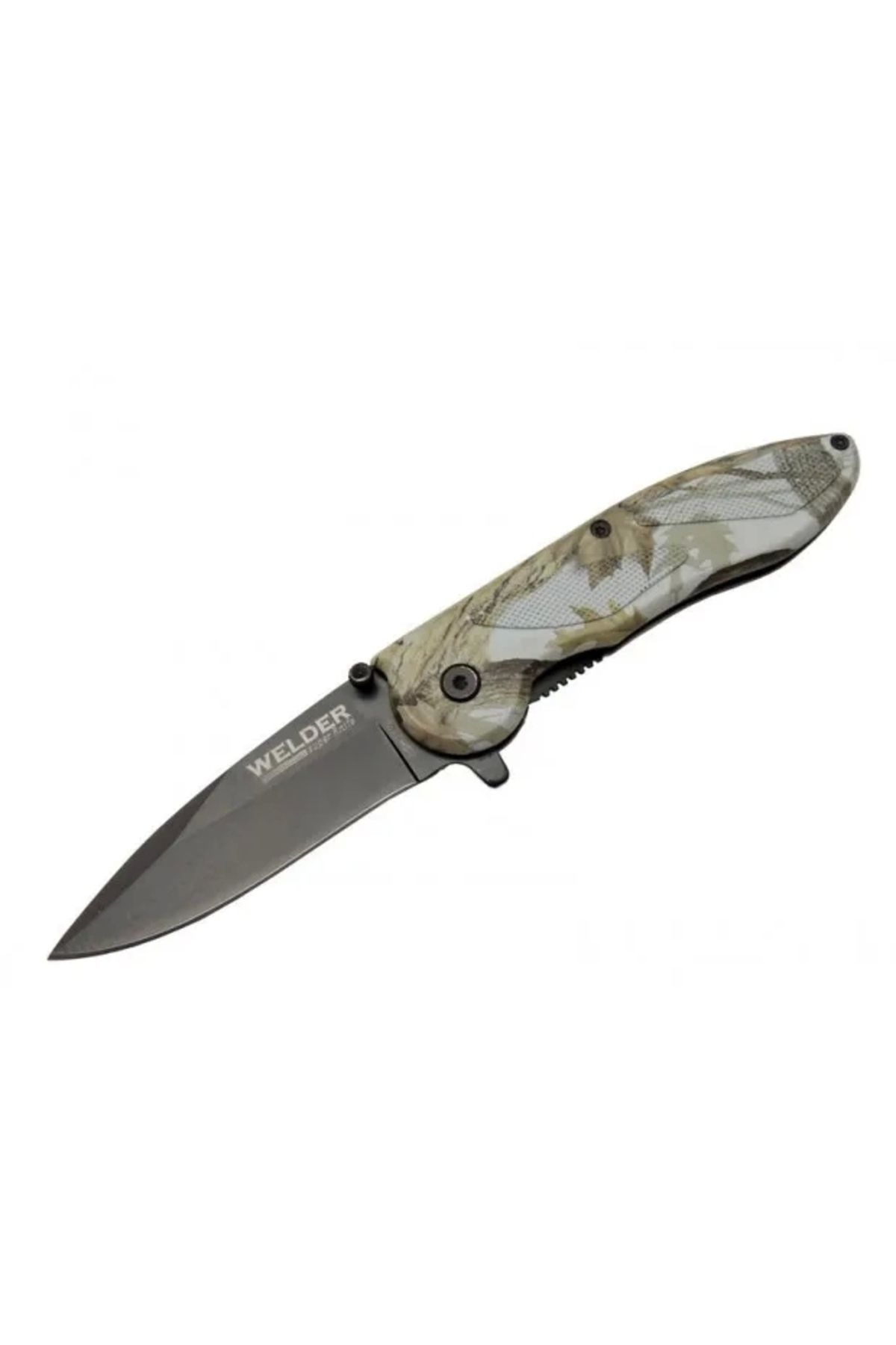 YNT İthalat Çakı Yaprak Desenli 19,5 Cm Yarı Otomatik , Kemerlikli
