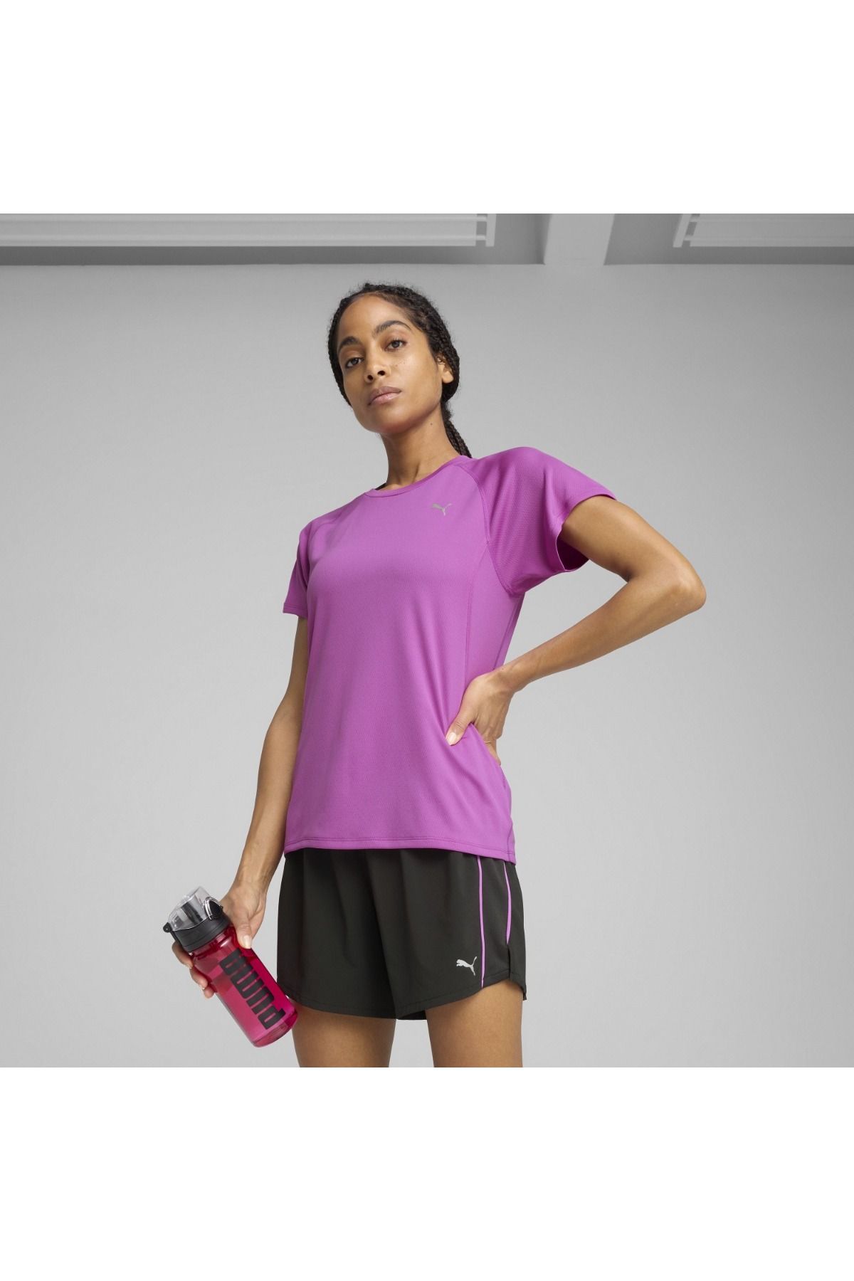 Puma Run Velocity Kadın Pembe Yuvarlak Yaka Tişört