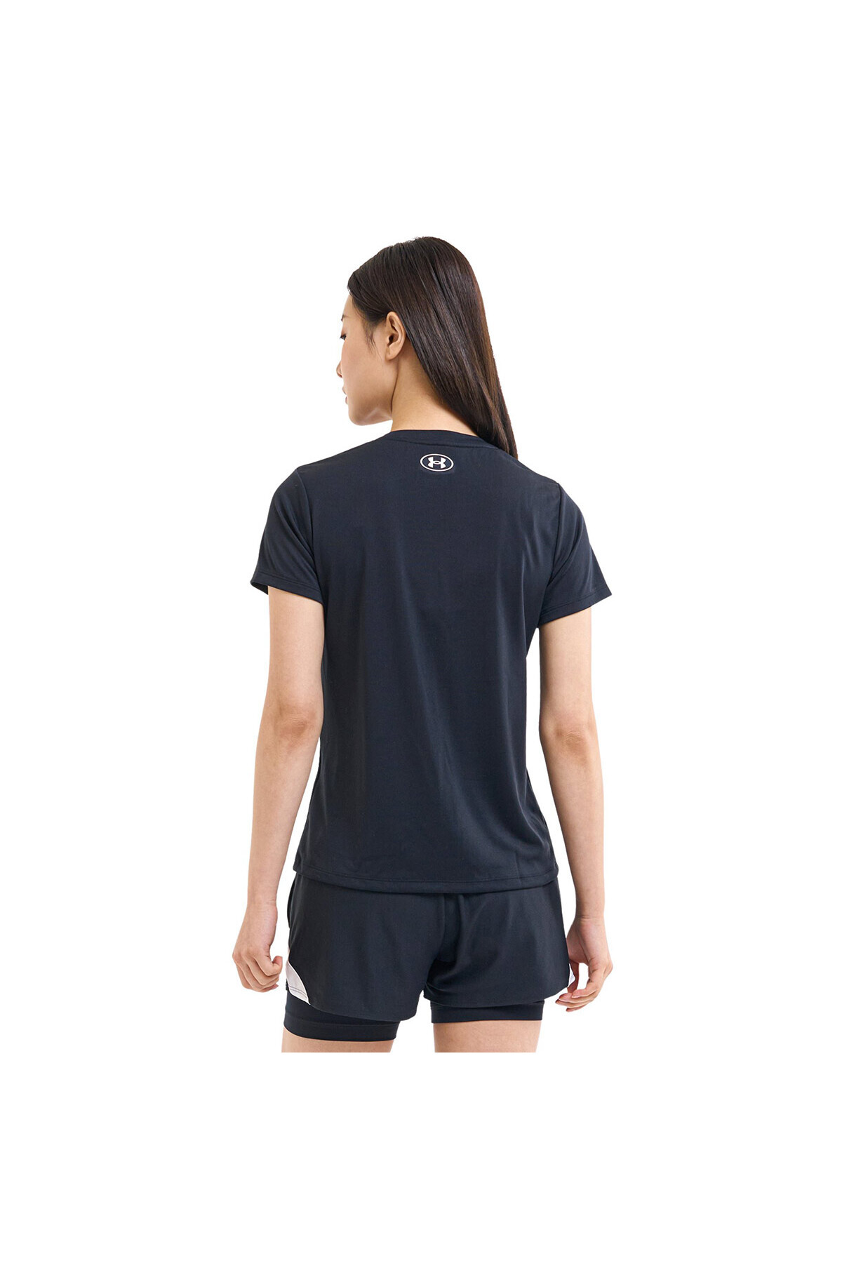 Under Armour Tech Solid Kadın Siyah Yuvarlak Yaka Tişört görsel 5