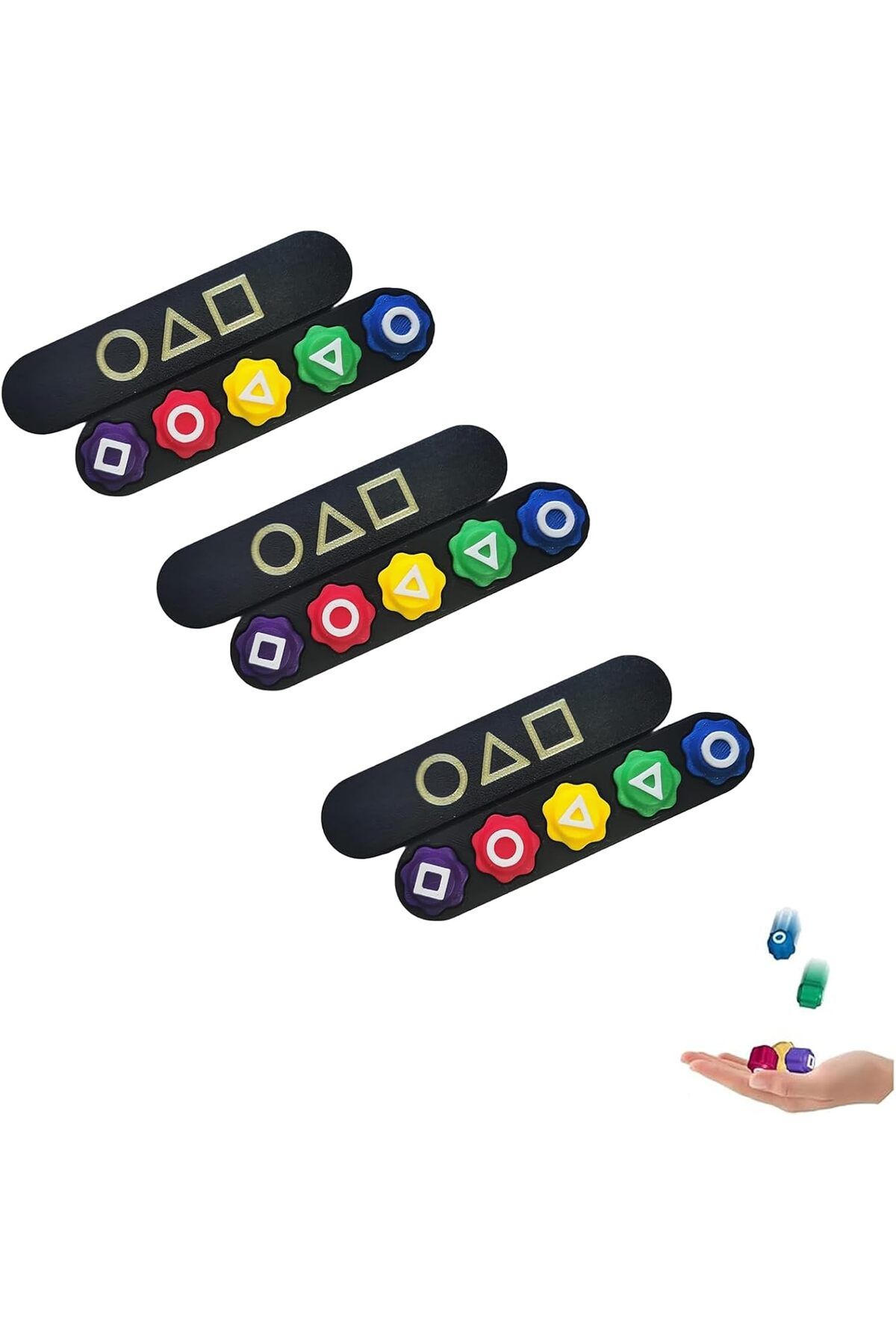 ThinkMaster 3lü Set Squid 2 Gonggi Game Taş Oyun Seti Beştaş Gonggi Oyuncak Kalamar Oyun Renkli Taş