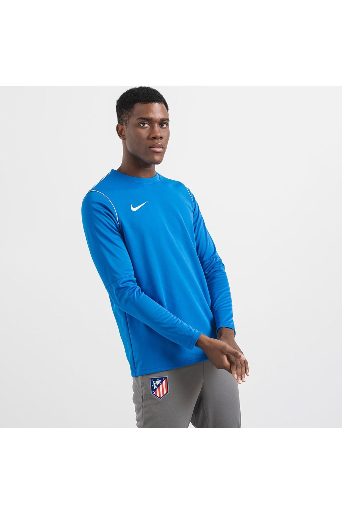 Nike Dri Fit Park 20 Crew Erkek Mavi Yuvarlak Yaka Tişört