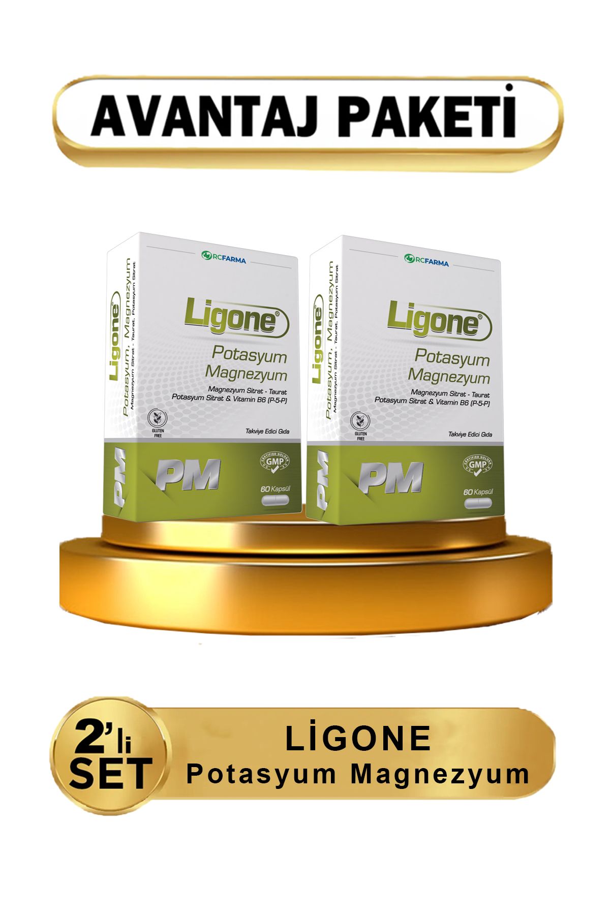 Ligone Potasyum, Magnezyum 60 Kapsül 2li ( Paket )