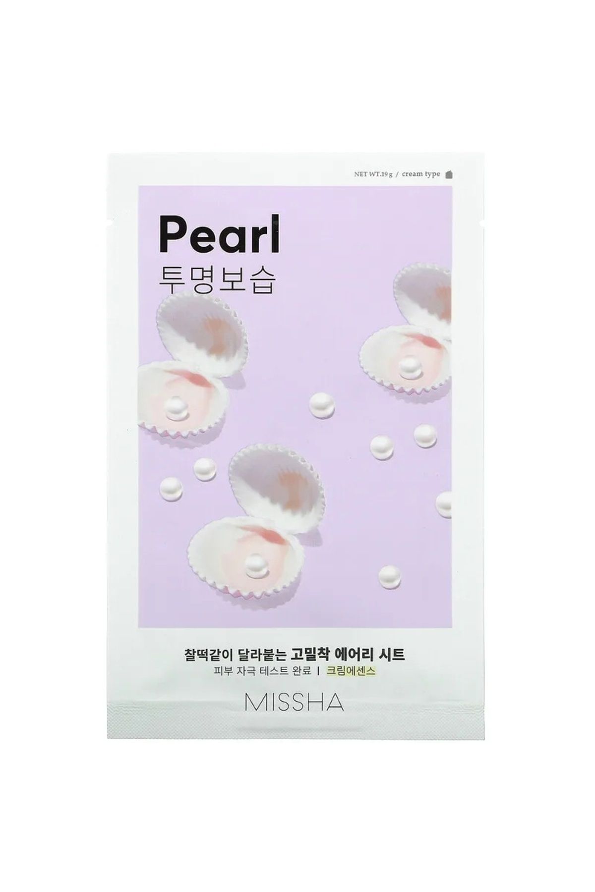Missha Mască Pentru Ten Obosit Cu Extract De Perle Missha Airy Fit Sheet Mask Pearl, 19g - One Size