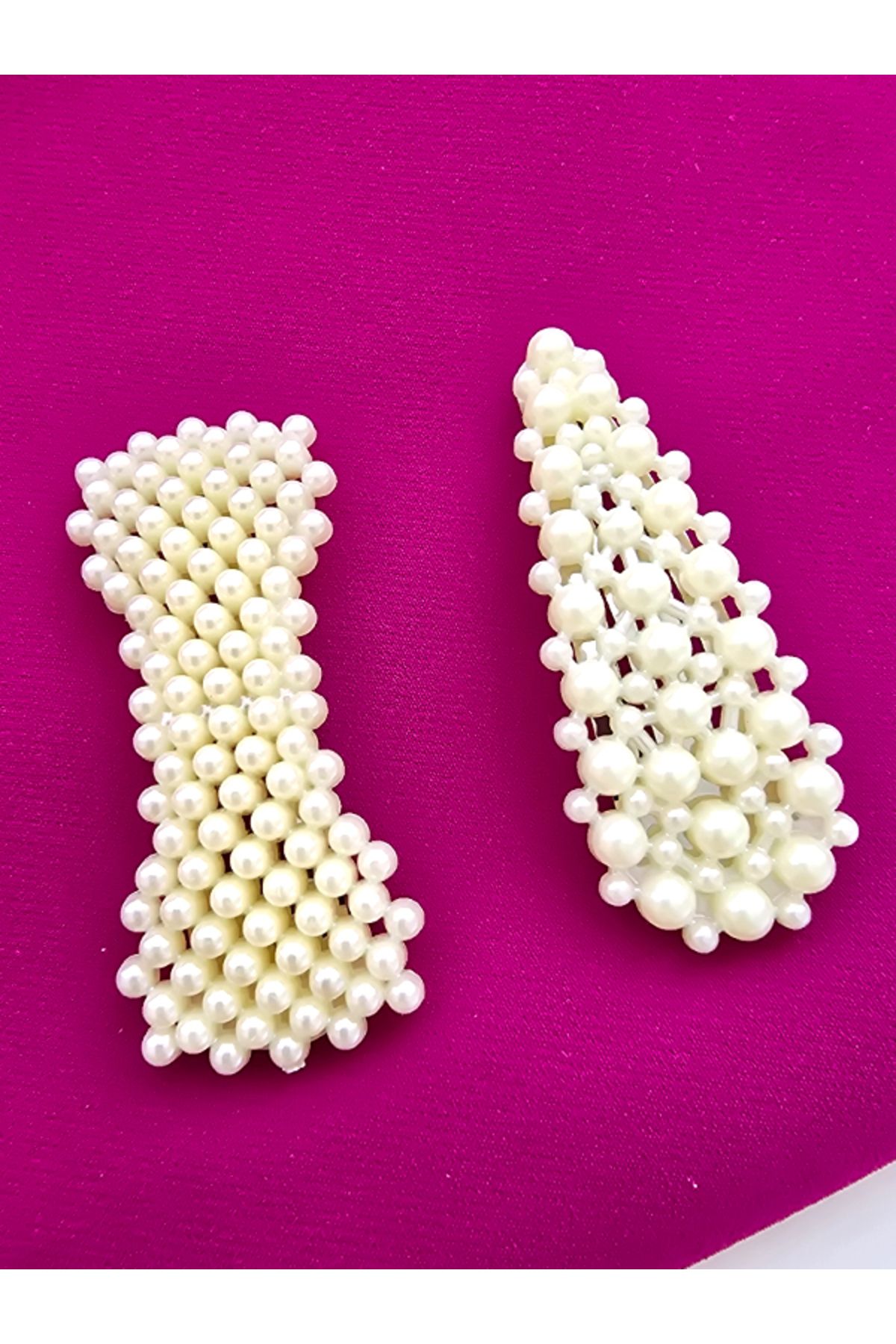 Riccoco Accessory İncili 2'li Büyük Boy Çıt Çıt Toka