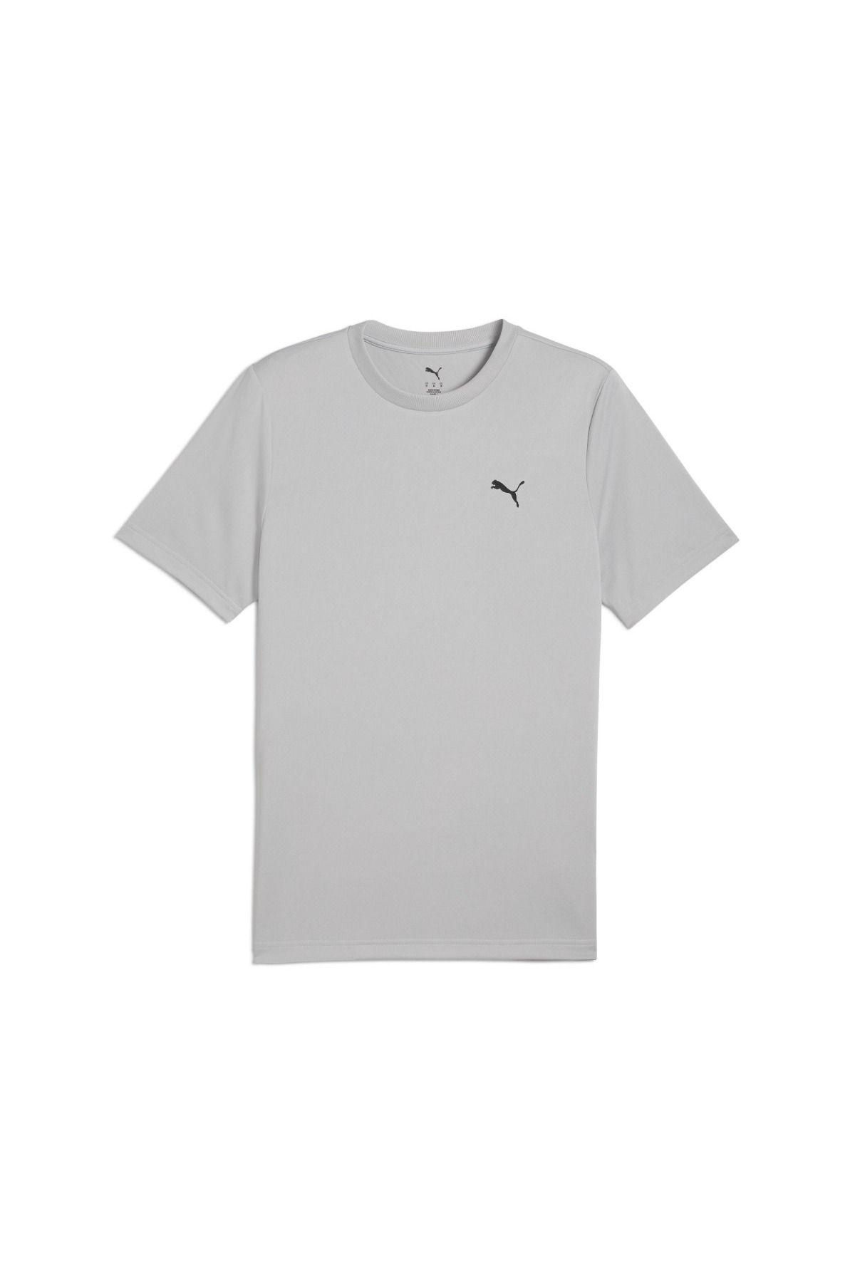 Puma Essentials Small Logo Poly Erkek Gri Yuvarlak Yaka Tişört