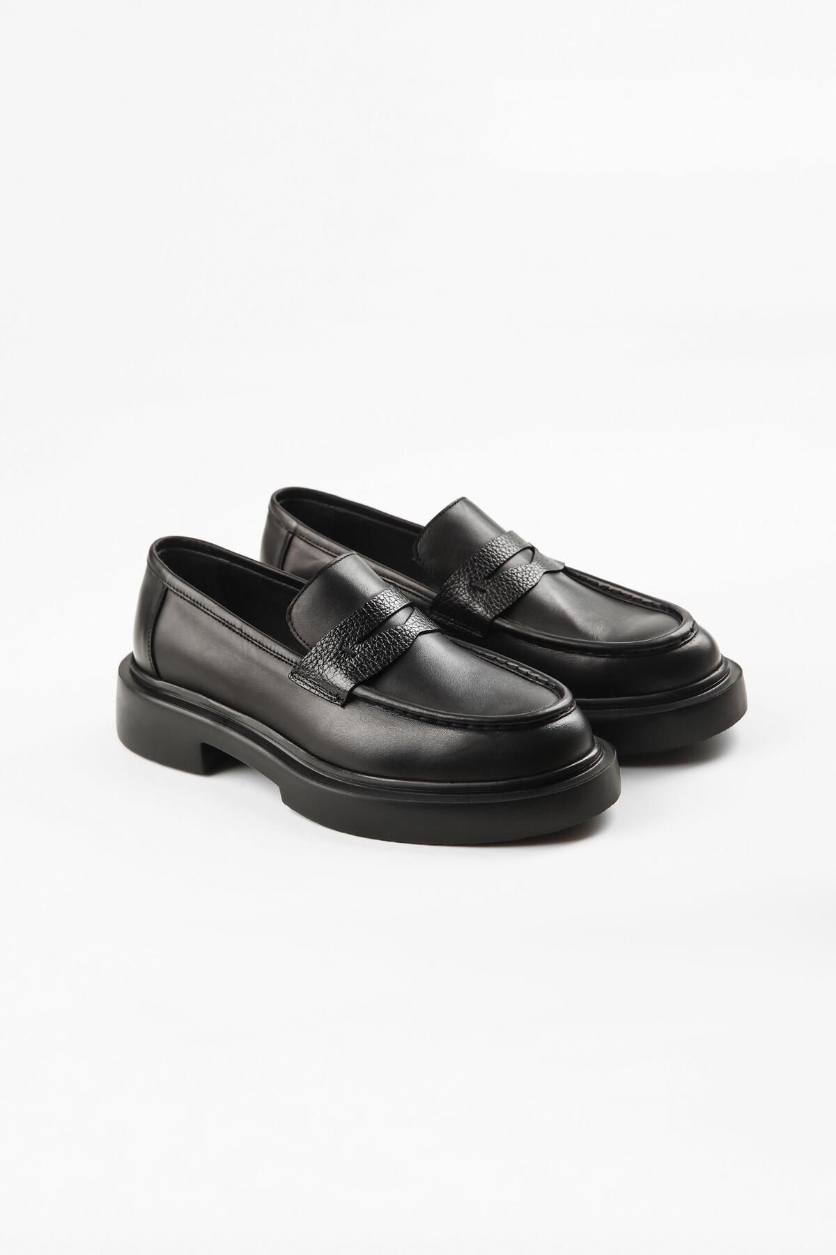ByItallanoshoes BLACK MOSTAD 3009 HAKİKİ DERİ ERKEK CASUAL SİYAH