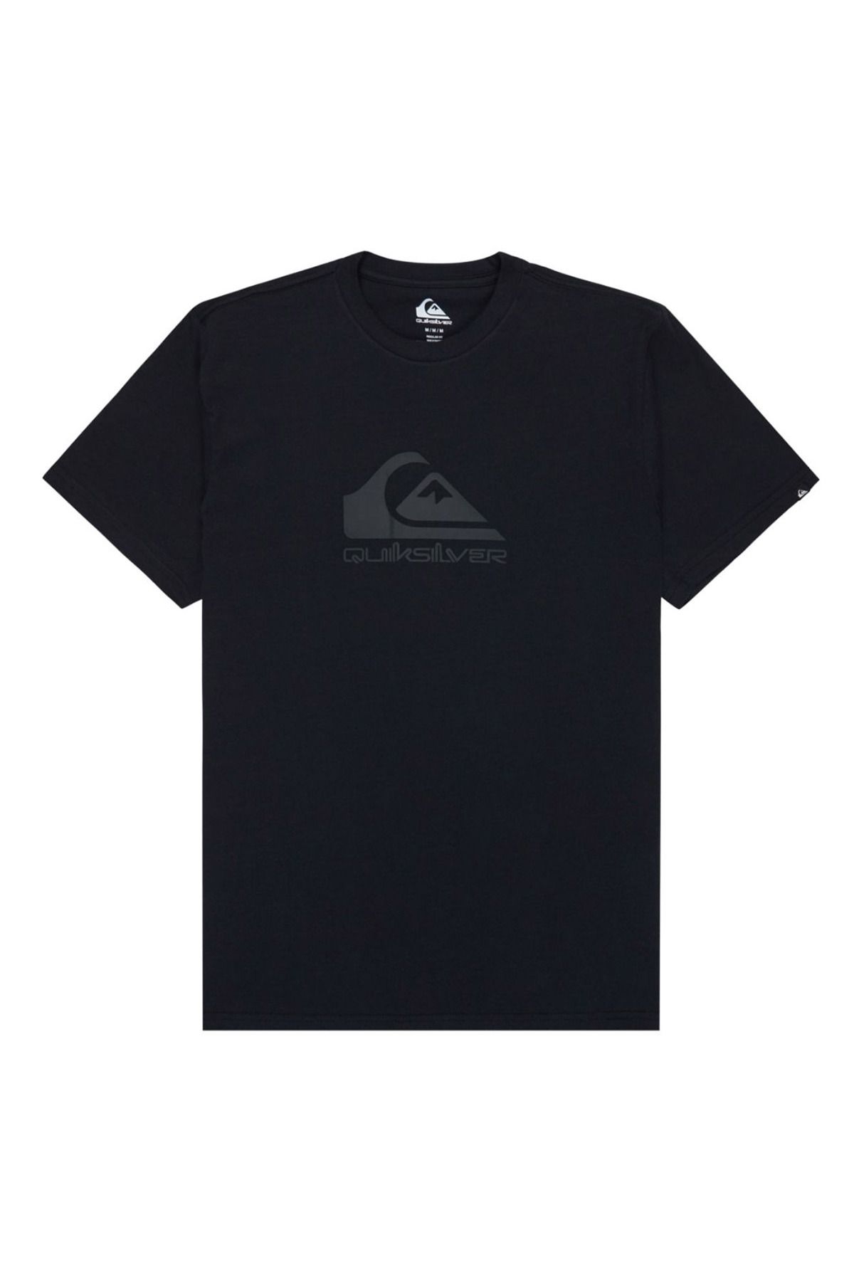 Quiksilver Ev Comp Logo Erkek Siyah Yuvarlak Yaka Tişört