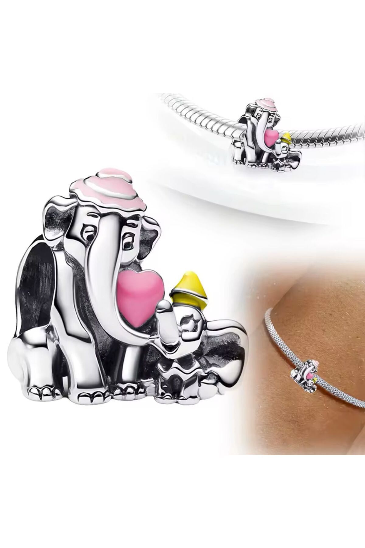 Hector&Co. Jewellery Gümüş Dumbo ve Anne Charm