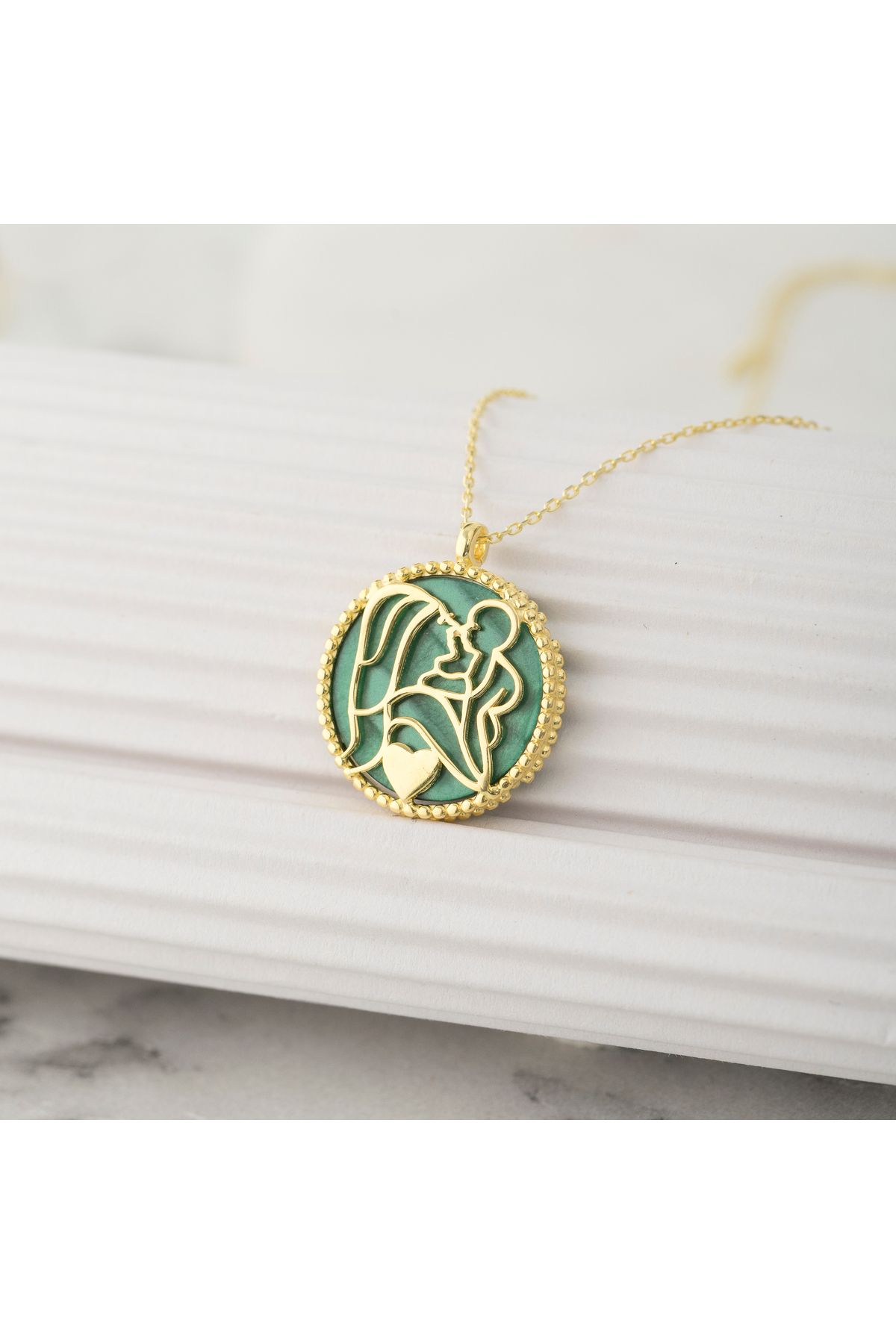 LOTUS JW Anne Bebek Gümüş Kolye (Gold) | 925 Ayar Gümüş Kolye