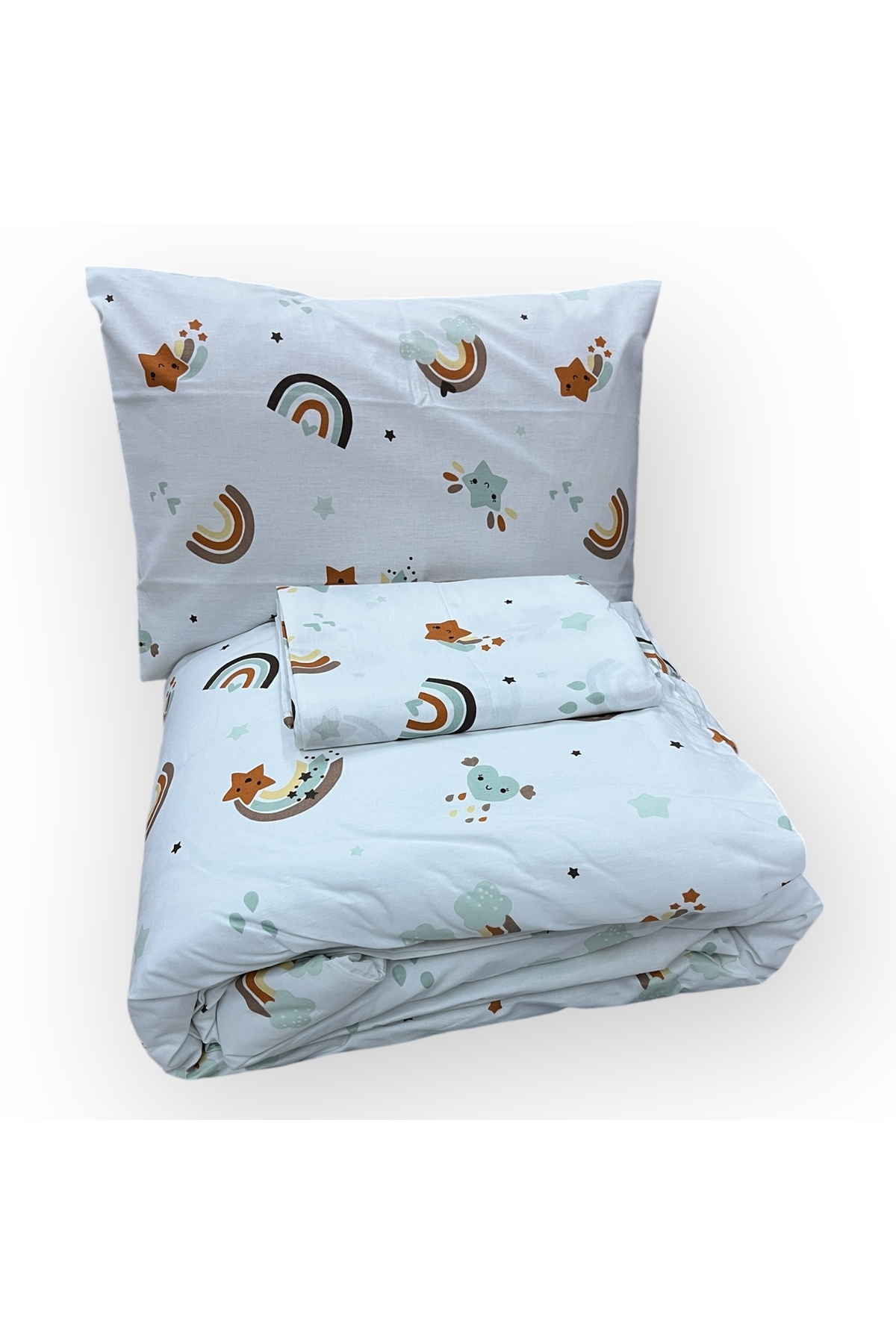 Guloglu Home-My Colorful Rainbow 5 Piece 100% Cotton Baby Sleeping Set 2
