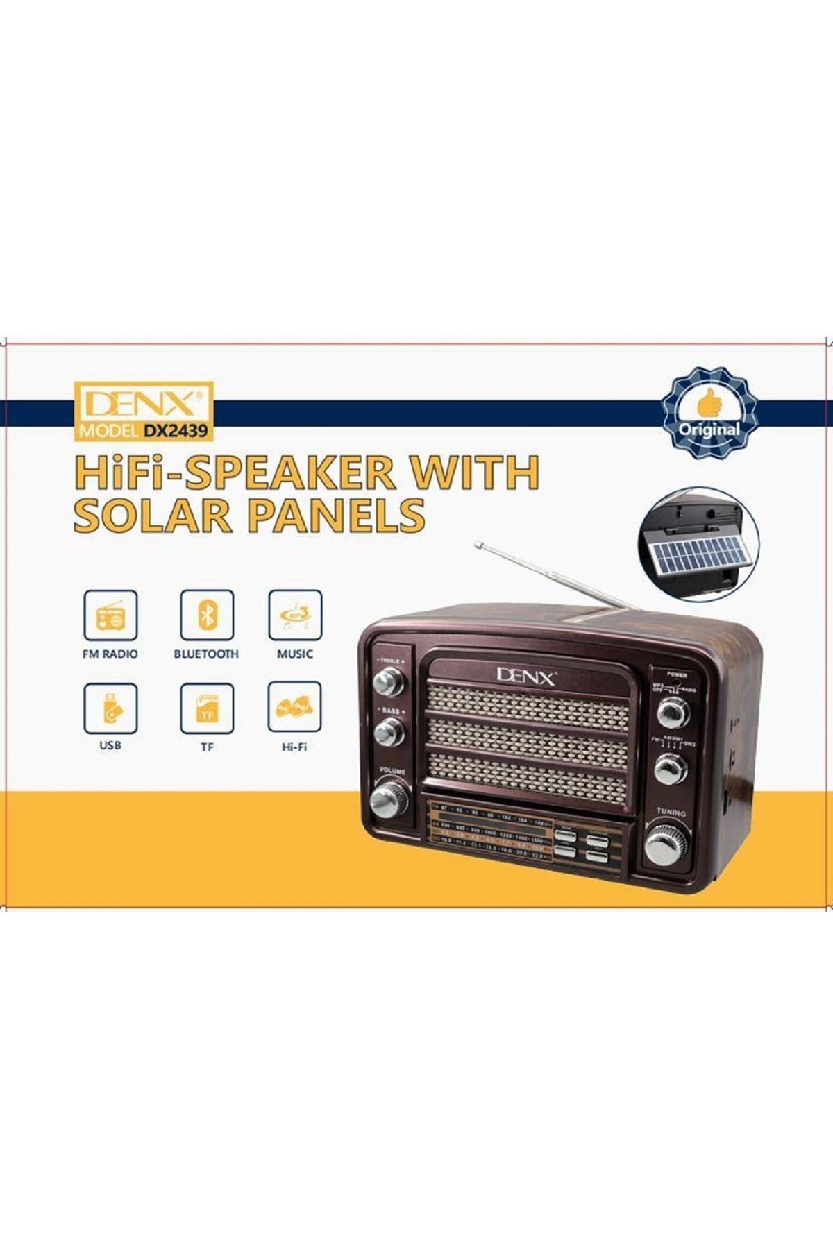 Denx-Dx2439 Rechargeable Hi-fi Radio With Remote Control, Large Capacity Battery 5