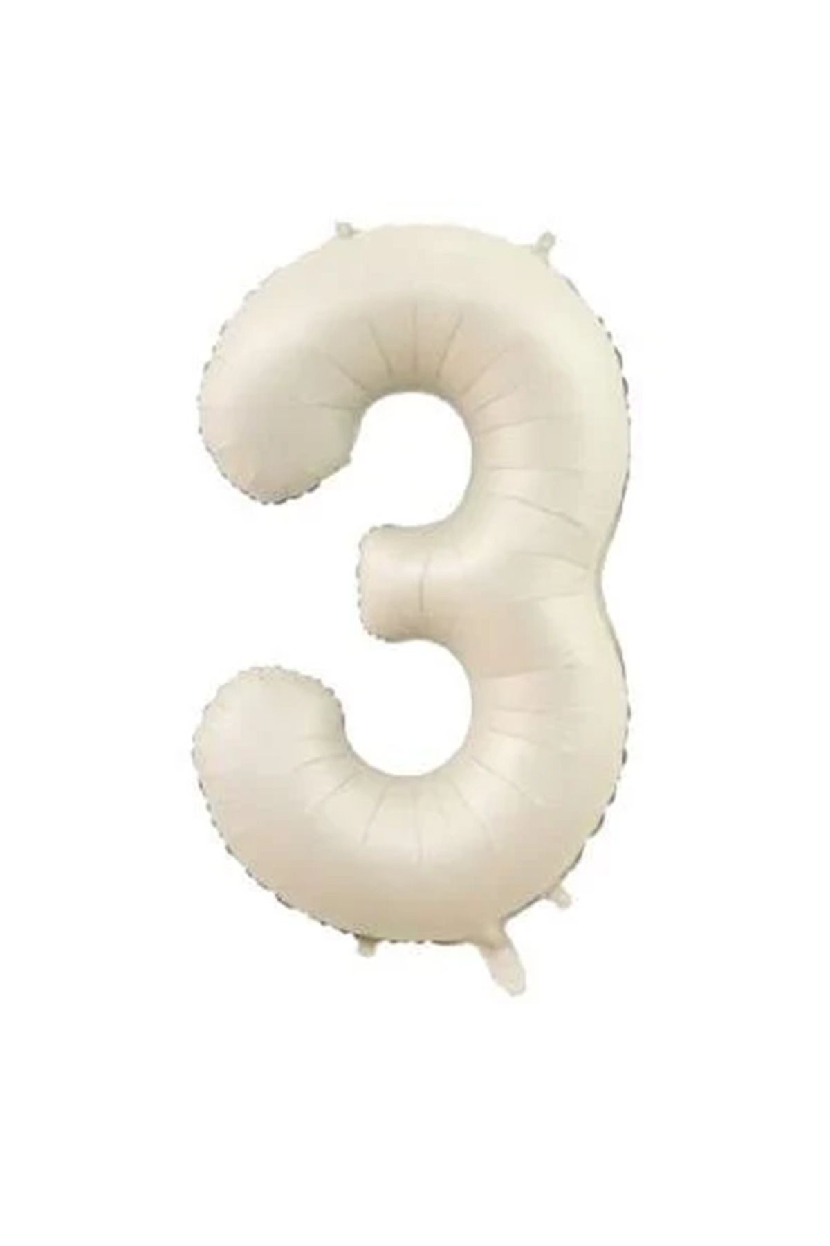 HKNYS 3 YAŞ KREM RENK FOLYO BALON 76 CM- -RAKAM SAYI FOLYO BALON