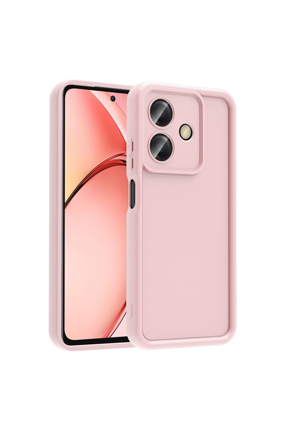 HTstore Oppo A3 Kılıf Kamera Korumalı Zore Ananas Kapak-Pembe