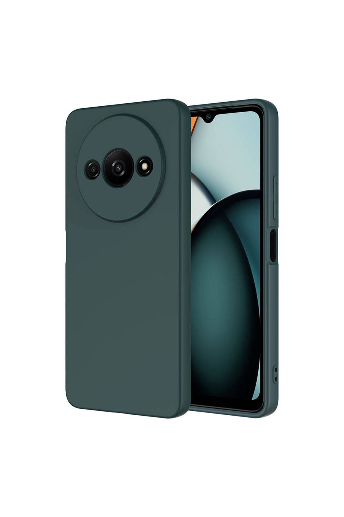 HTstore Xiaomi Uyumlu Redmi A3 4G 2024 Kılıf Zore Mara Lansman Kapak-Koyu yeşil