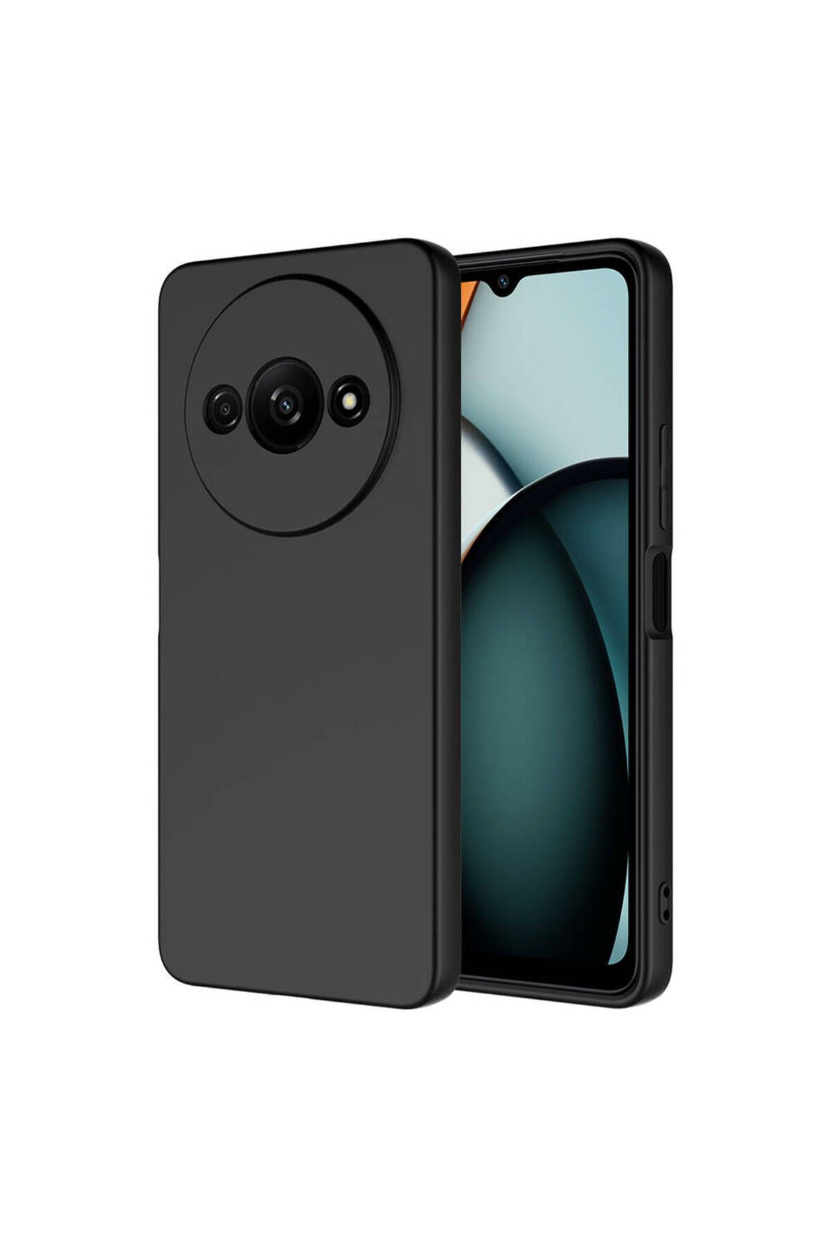 HTstore Xiaomi Uyumlu Redmi A3 4G 2024 Kılıf Zore Mara Lansman Kapak-Siyah