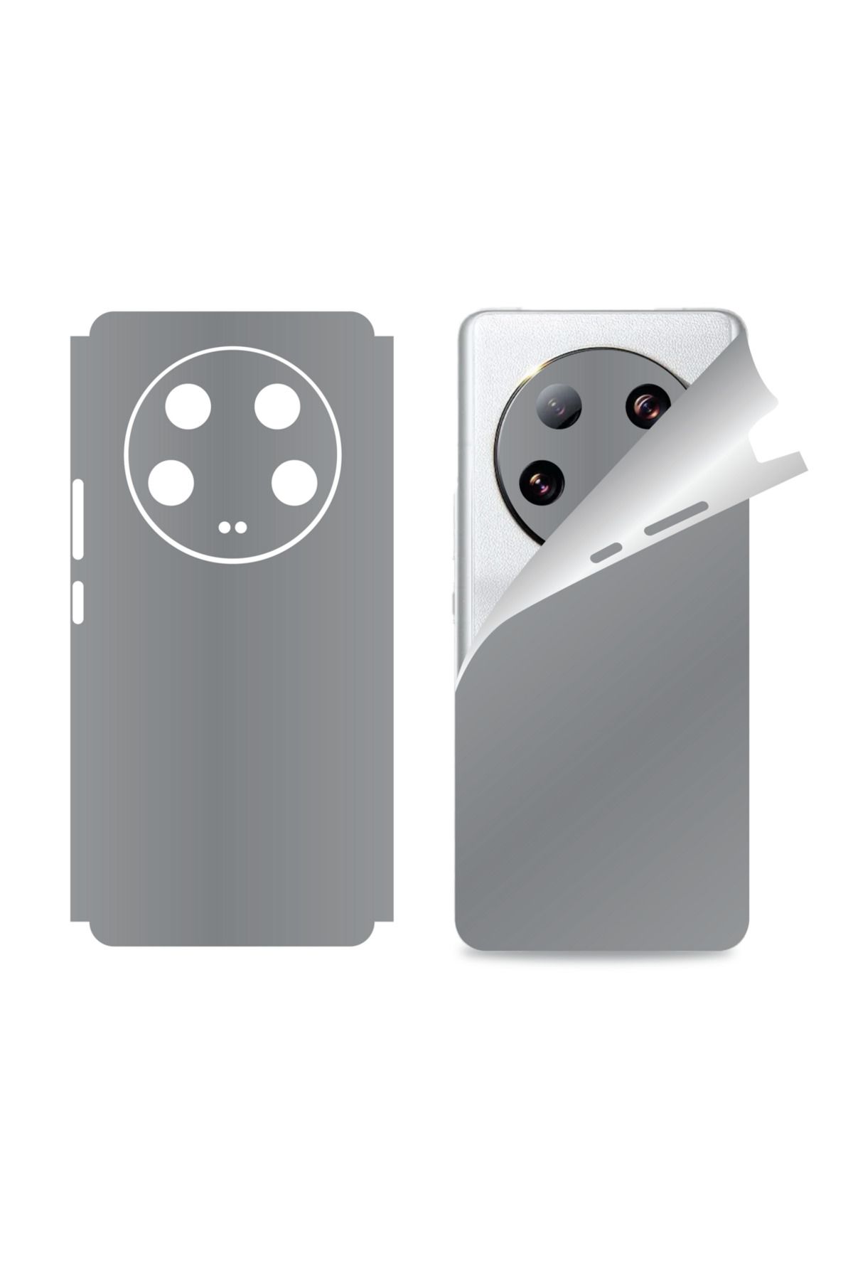 Bowie Xiaomi Mi 13 Ultra için uyumlu 360 full arka ve yan kaplama koruma sticker GRİ
