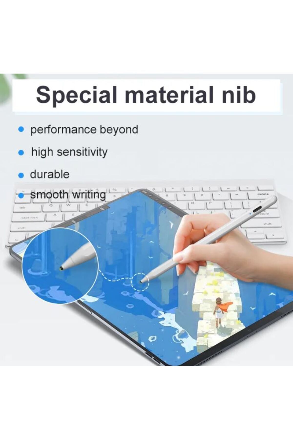 REDz Accessories-Stylus digital, compatibilitate universală cu iPad, senzor inteligent, utilizare fluidă, alb 6