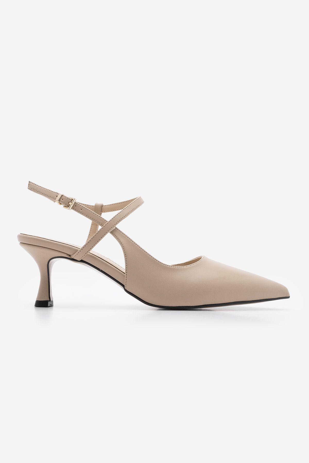 Marjin-Livam Beige Stiletto pentru femei - Tocuri cu vârf ascuțit și bretele cu spatele deschis 3