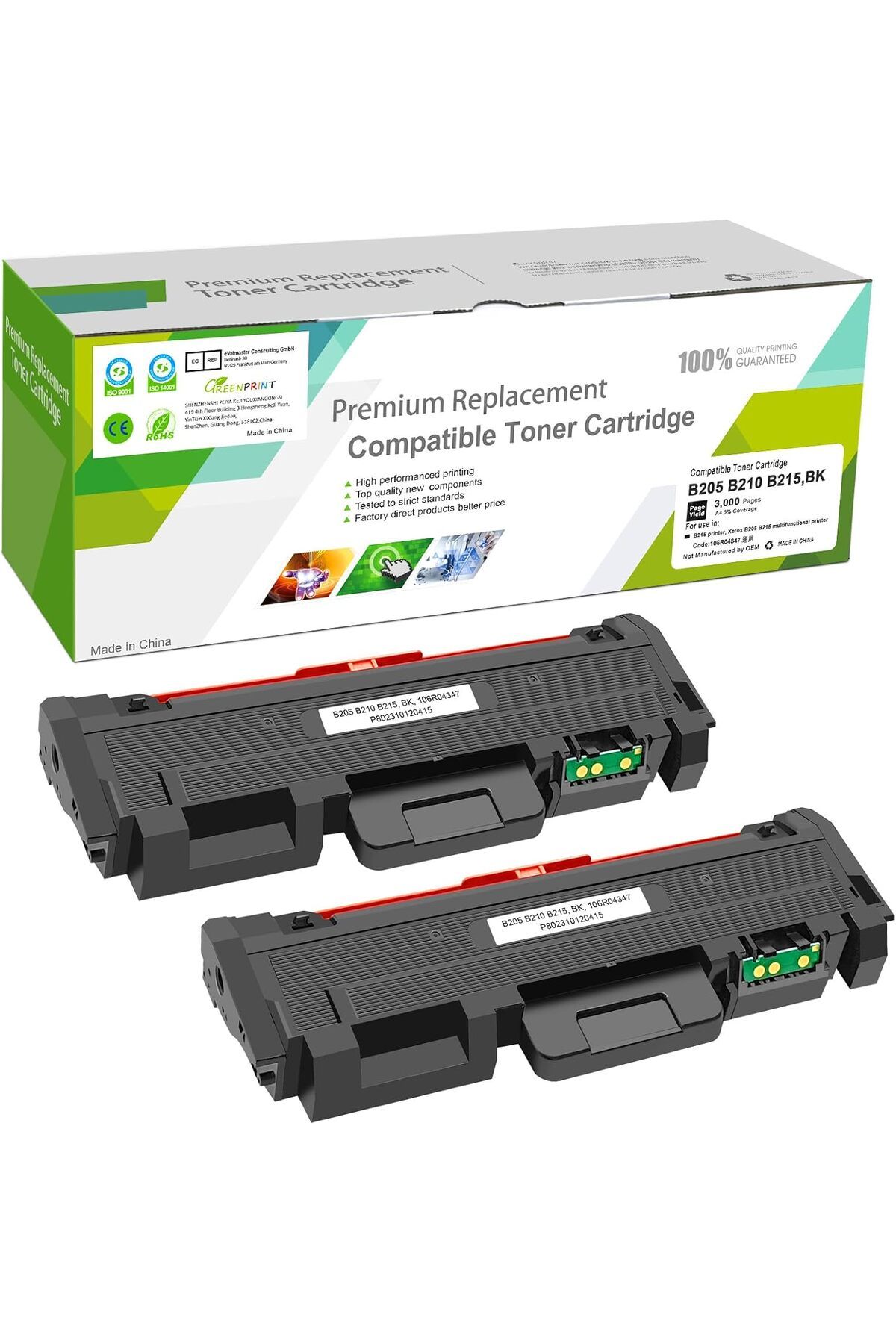 Xerox B215DNI B205DNI B210DNI Printer 106R04347 MUADİL TONER 2 ADET*YA-DE TONER*