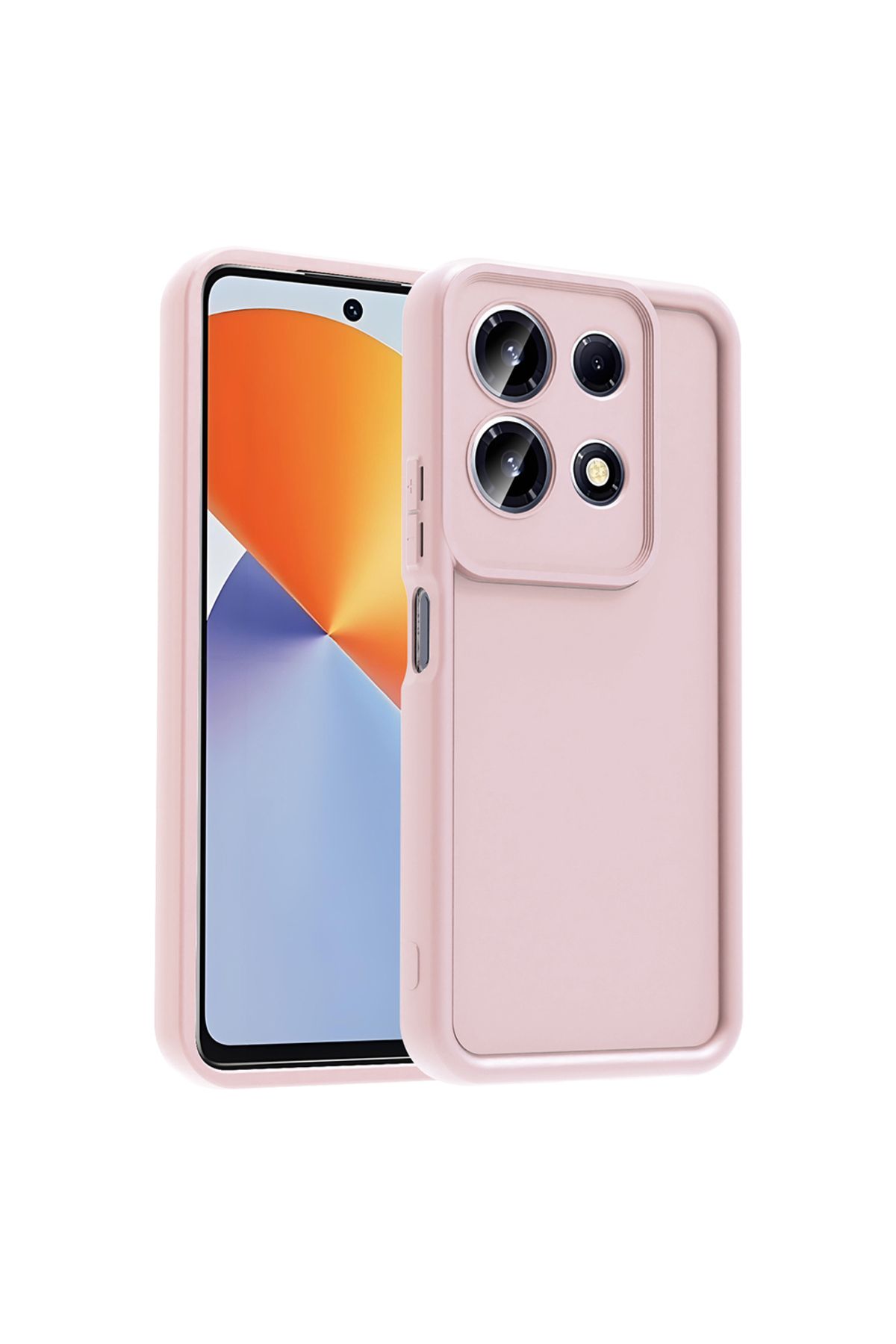 HTstore İnfinix Note 30 4G Kılıf Kamera Korumalı Zore Ananas Kapak-Pembe