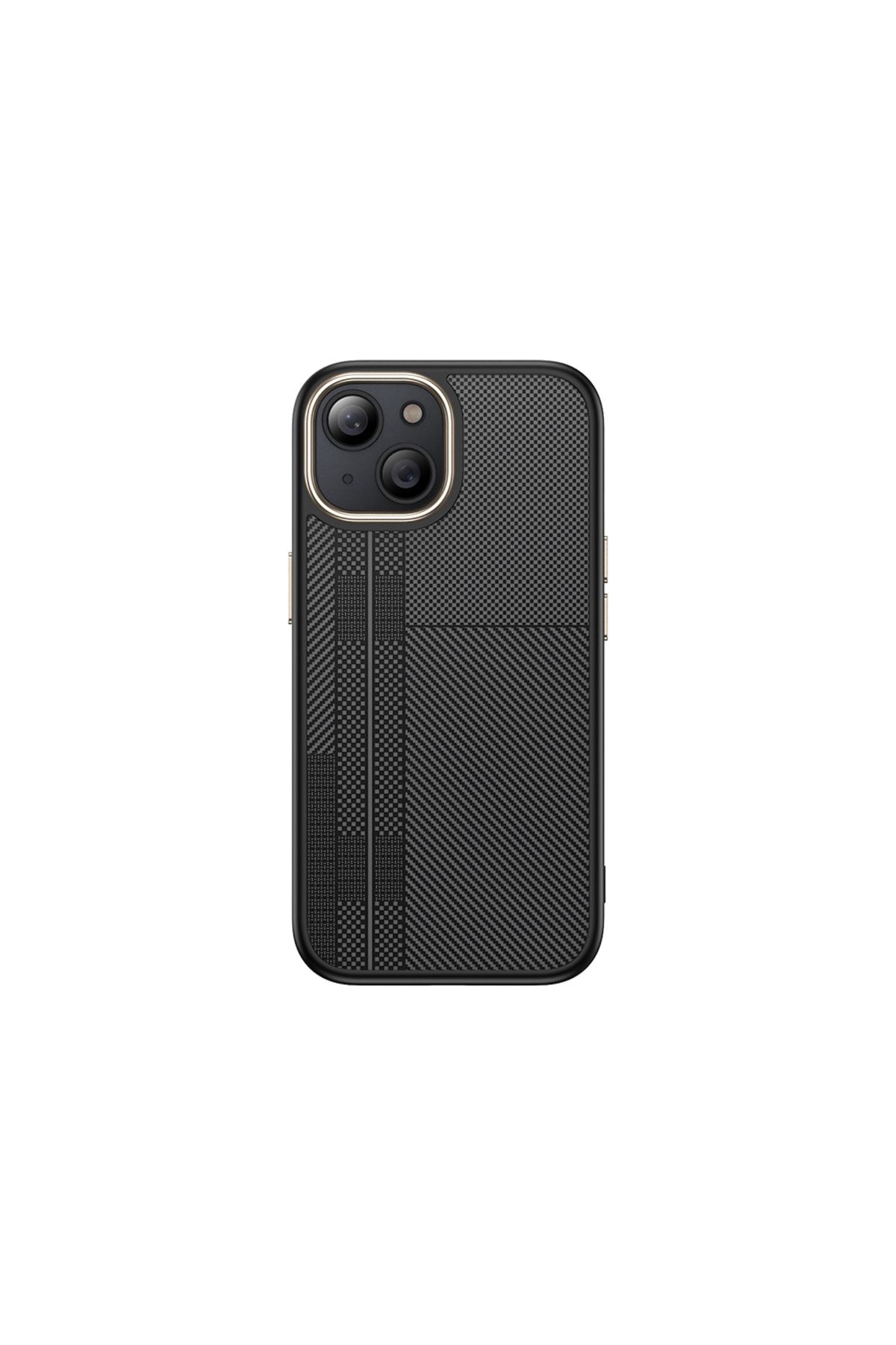 HTstore iPhone Uyumlu 15 Kılıf M-safe Şarj Özellikli Karbon Fiber Görünümlü Zore Antina Kapak-Siyah-gri