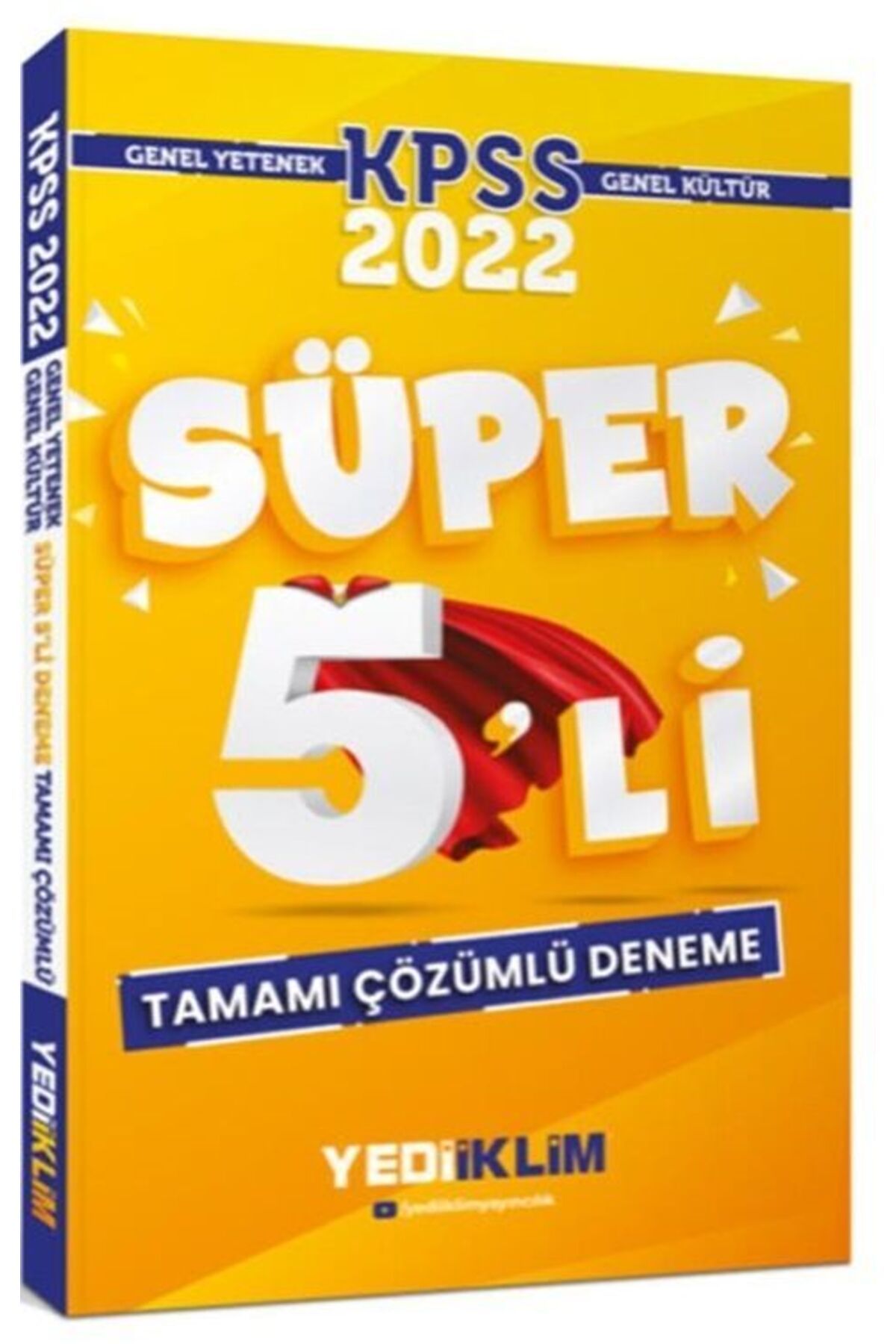 Ankara Kitap Merkezi 2022 KPSS Genel Yetenek Genel Kültür Tamamı Çözümlü Süper 5 li Deneme Yediiklim Yayınları