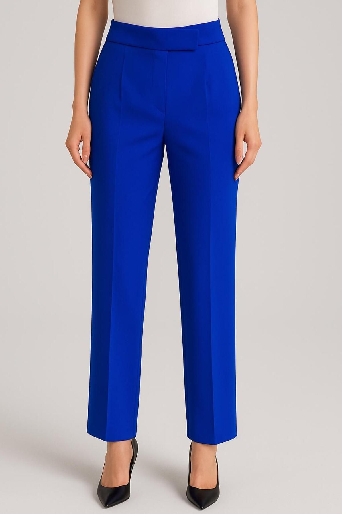 ELONİ KUMAŞ PANTALON BELİ LASTİKLİ GENİŞ PAÇA