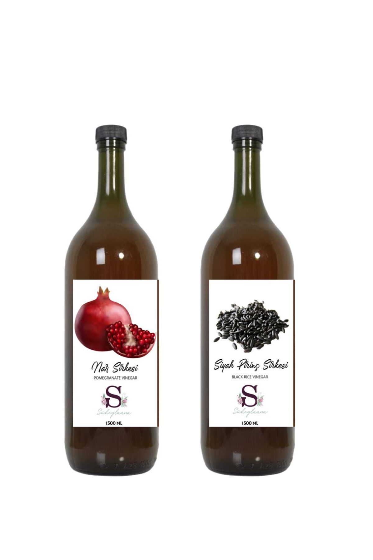 Süheylaana Doğal Nar Sirkesi 1500 Ml - Doğal Siyah Pirinç Sirkesi 1500 Ml