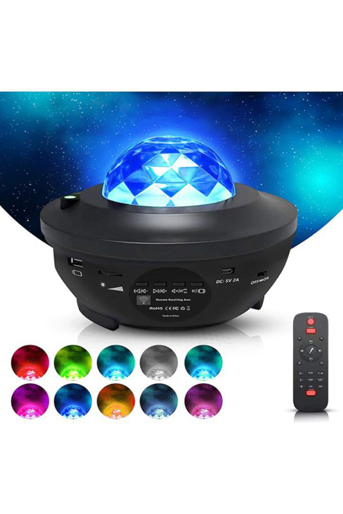 Generic-Cool Baby Bluetooth LED Star Projector Night Lamp Multicolour 6