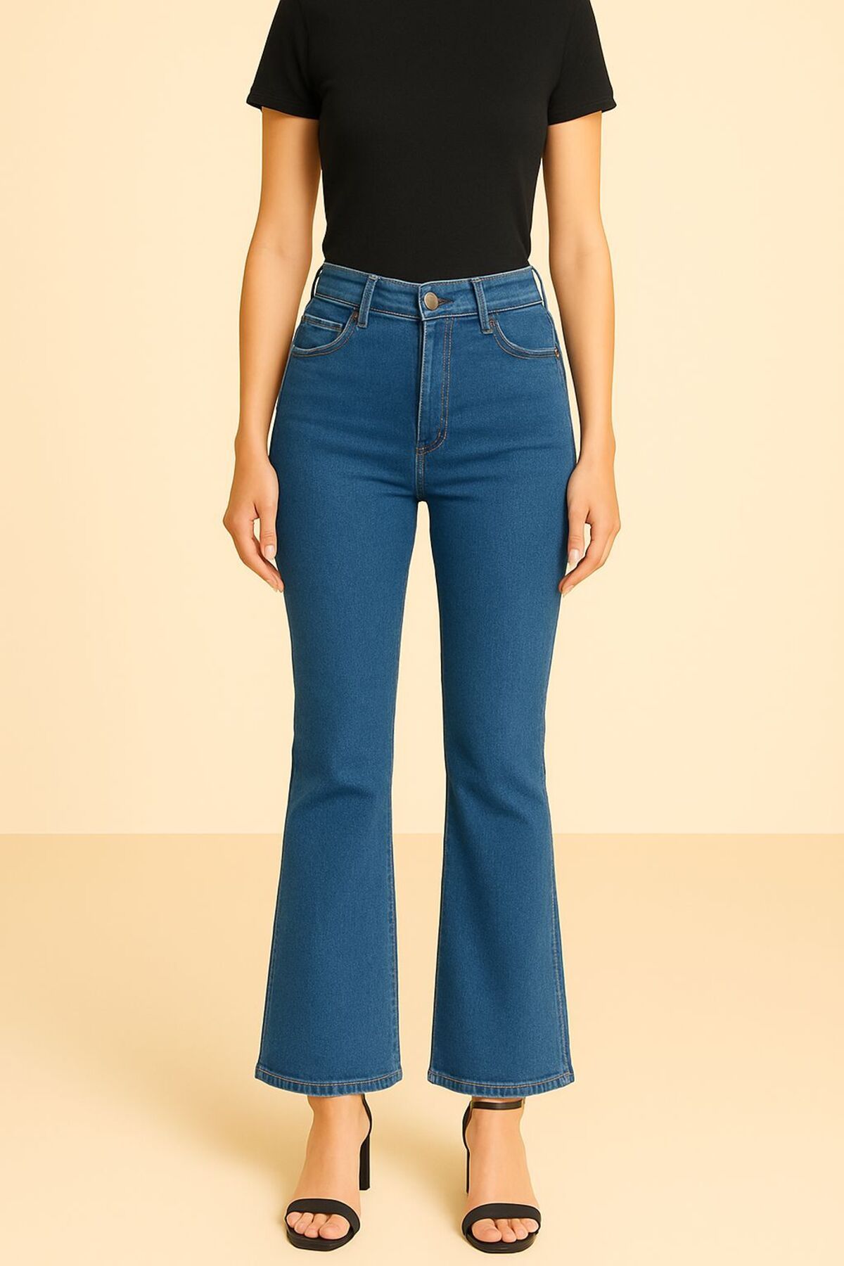 ELONİ İSPANYOL PAÇA JEANS LIKRALI KOT PANTALON