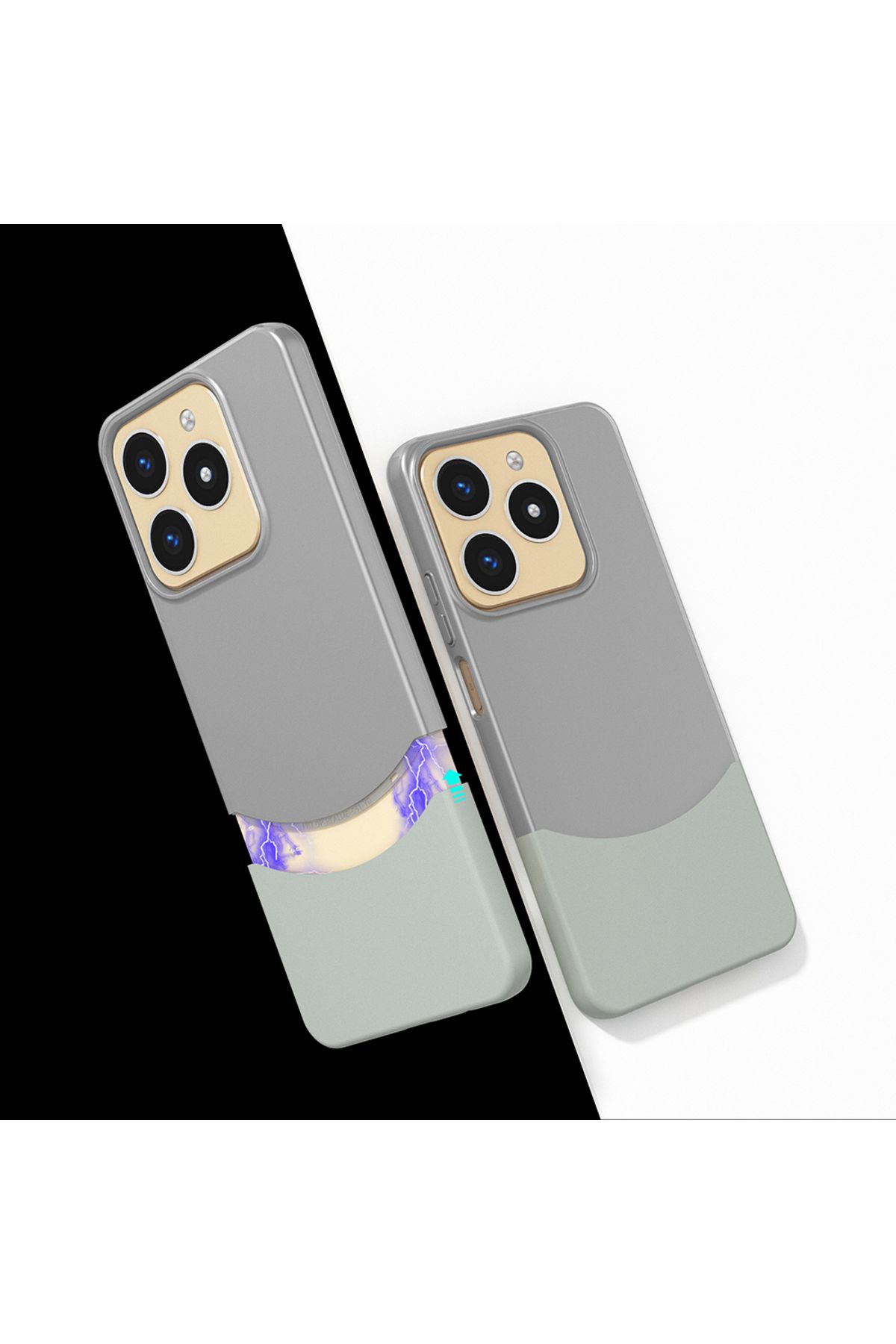 HTstore Realme C61 Kılıf Mıknatıslı Zore Duble Kapak