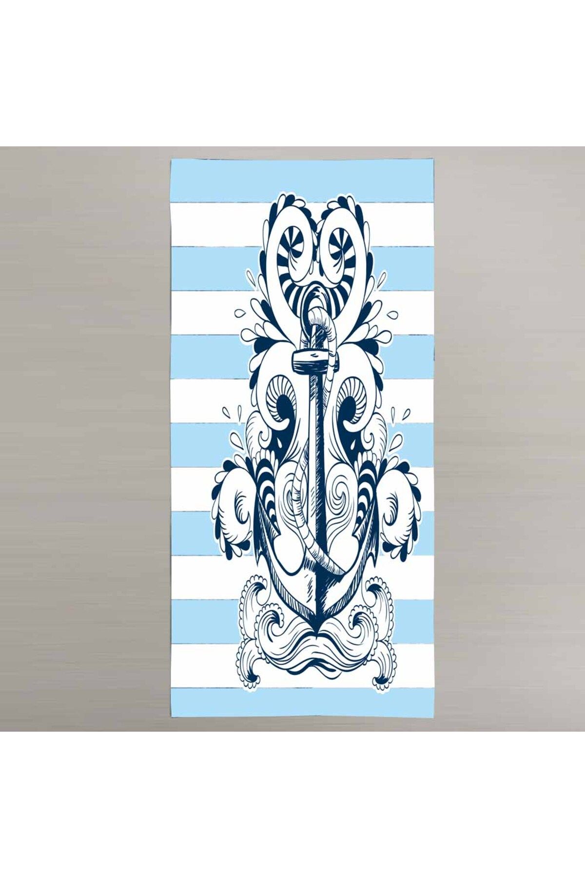 Fabeteks Deniz Çapası Plaj Havlusu 75x150 cm