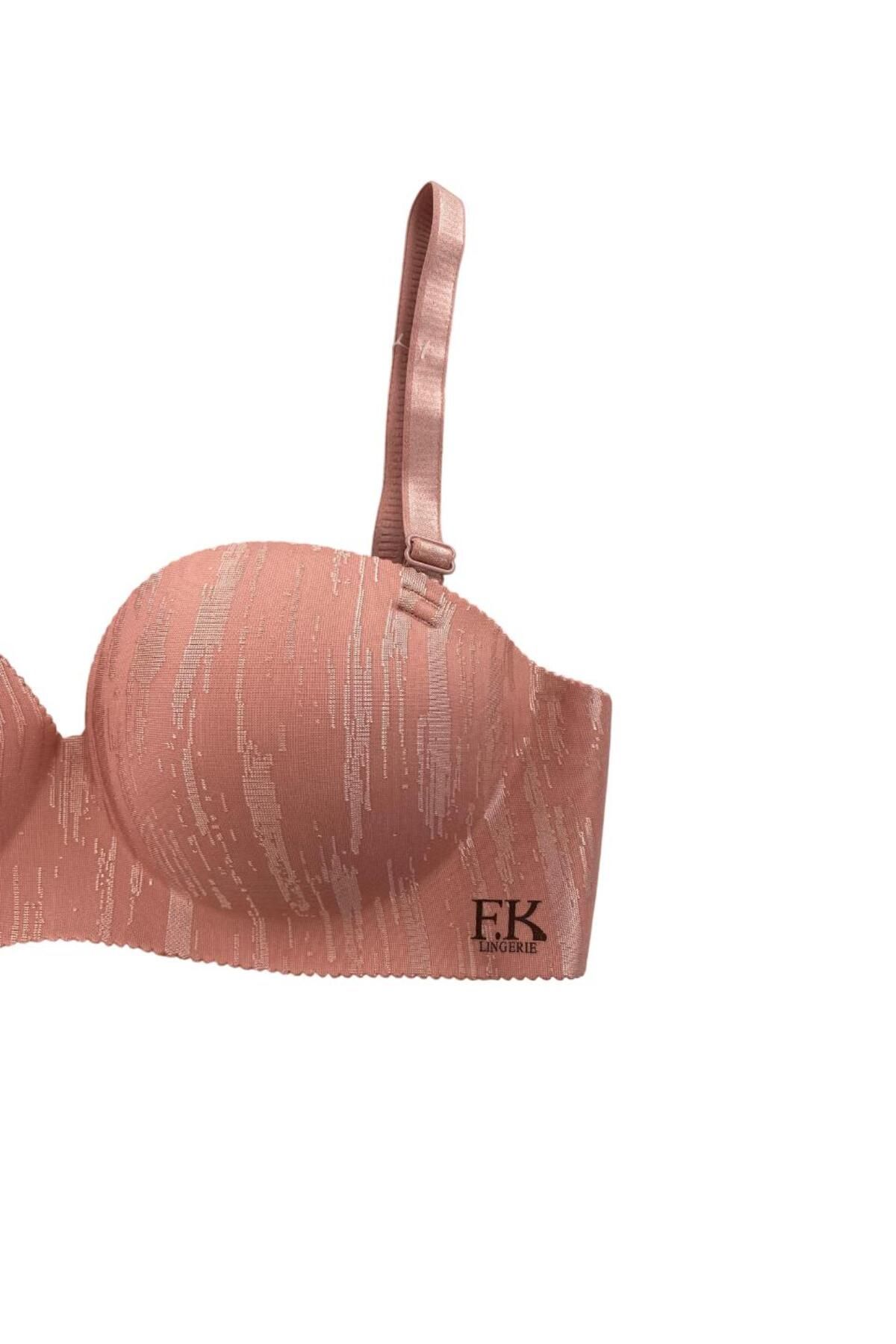 DoDe Flora F.K Lazer Kesim Dolgulu Balensiz Straplez Sütyen - 697