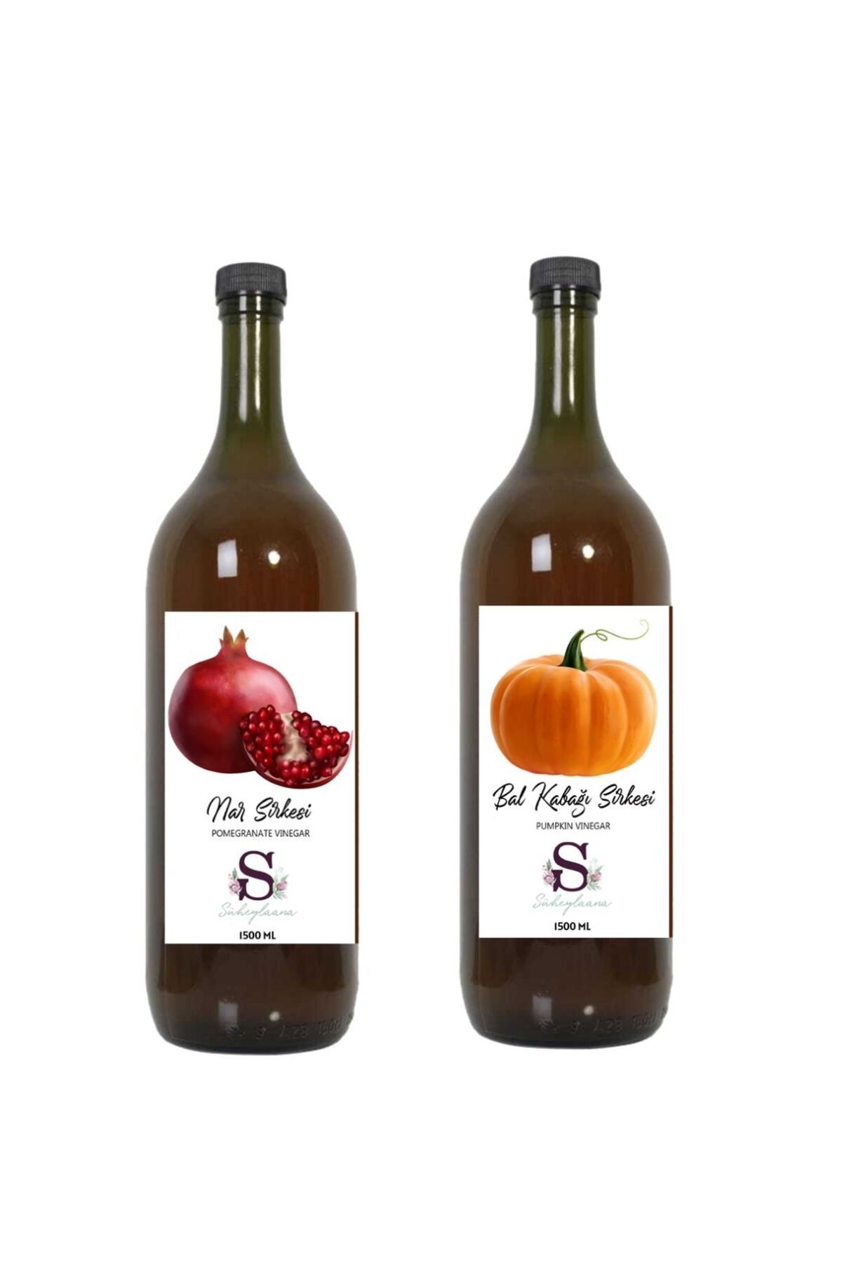 Süheylaana Doğal Nar Sirkesi 1500 Ml - Doğal Bal Kabağı Sirkesi 1500 Ml