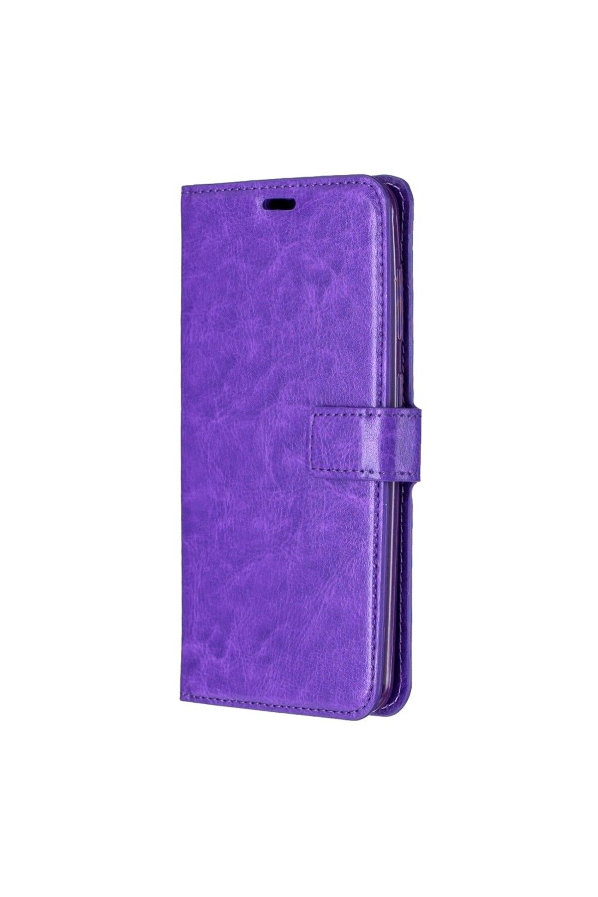 REDz Accessories Husă Tip Carte Cu Clapă, Compatibilă Cu Samsung A60, Violet, Textură Crazy Horse, Funcție Portofel Și Suport - One Size