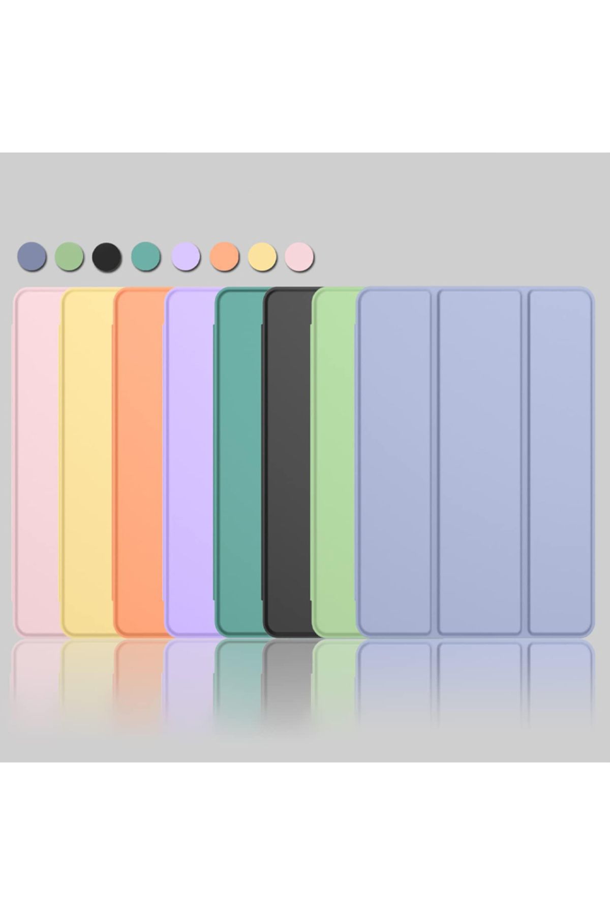 REDz Accessories-Husă tip book cu suport pentru pix pentru Apple iPad 10.2 inch 7/8/9, 2019/2020/2021, pliabilă, albastru lavandă 9
