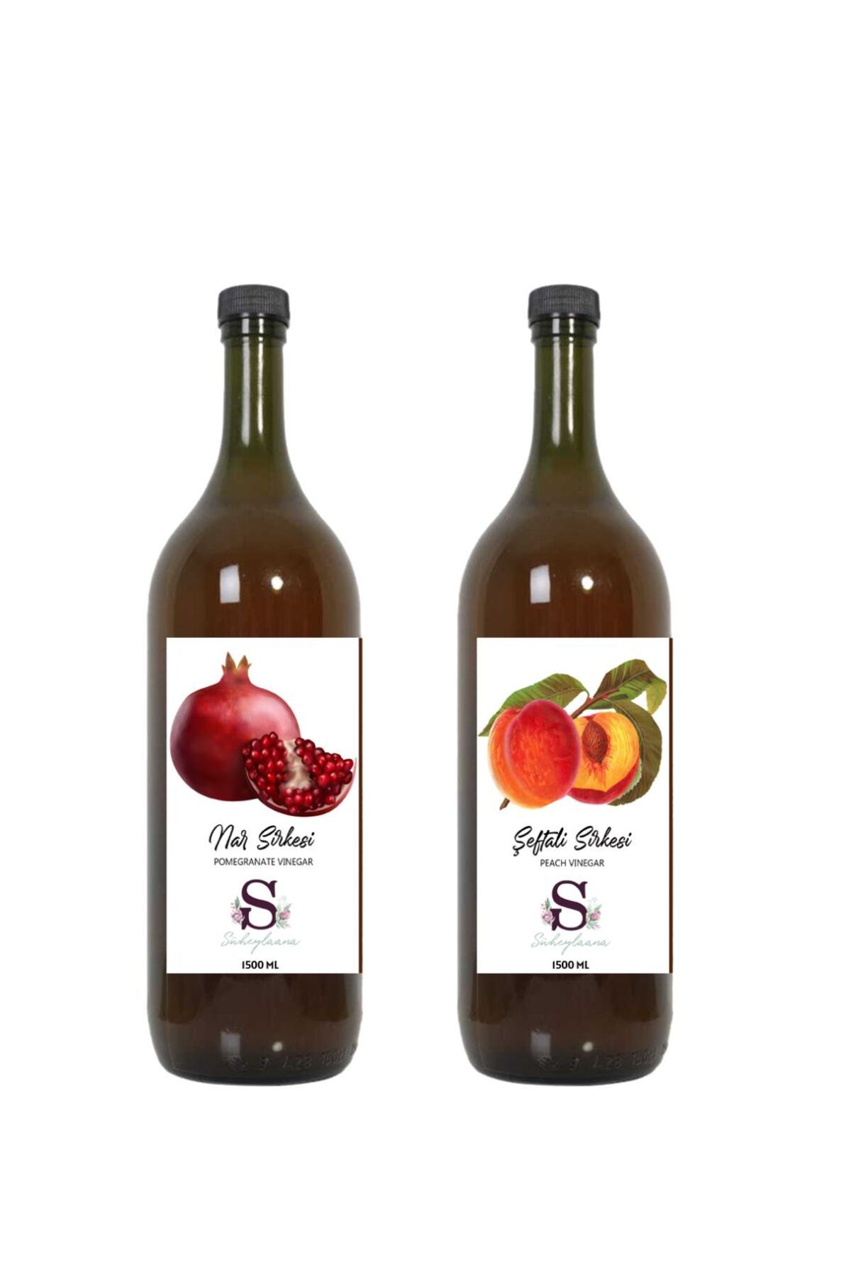 Süheylaana Doğal Nar Sirkesi 1500 Ml - Doğal Şeftali Sirkesi 1500 Ml
