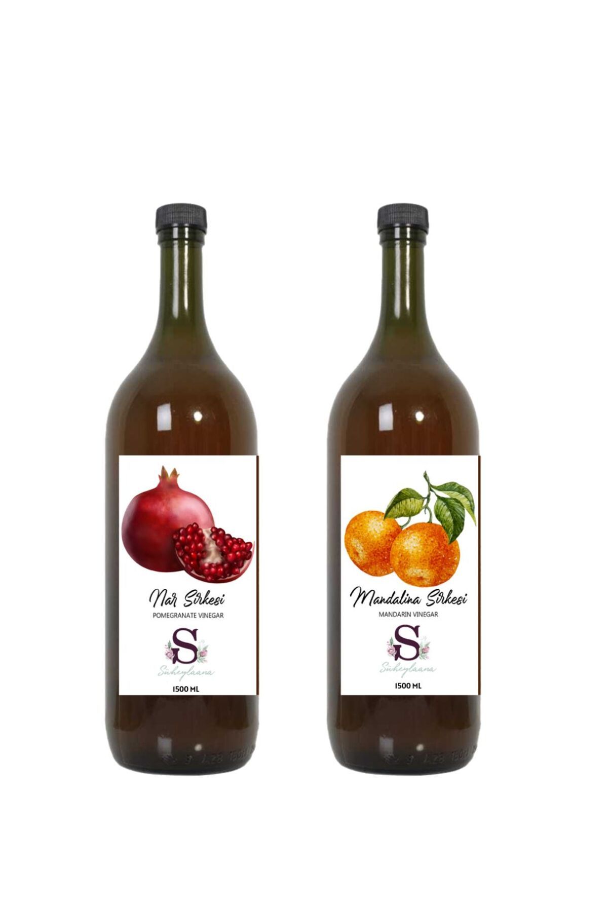Süheylaana Doğal Nar Sirkesi 1500 Ml - Doğal Mandalina Sirkesi 1500 Ml