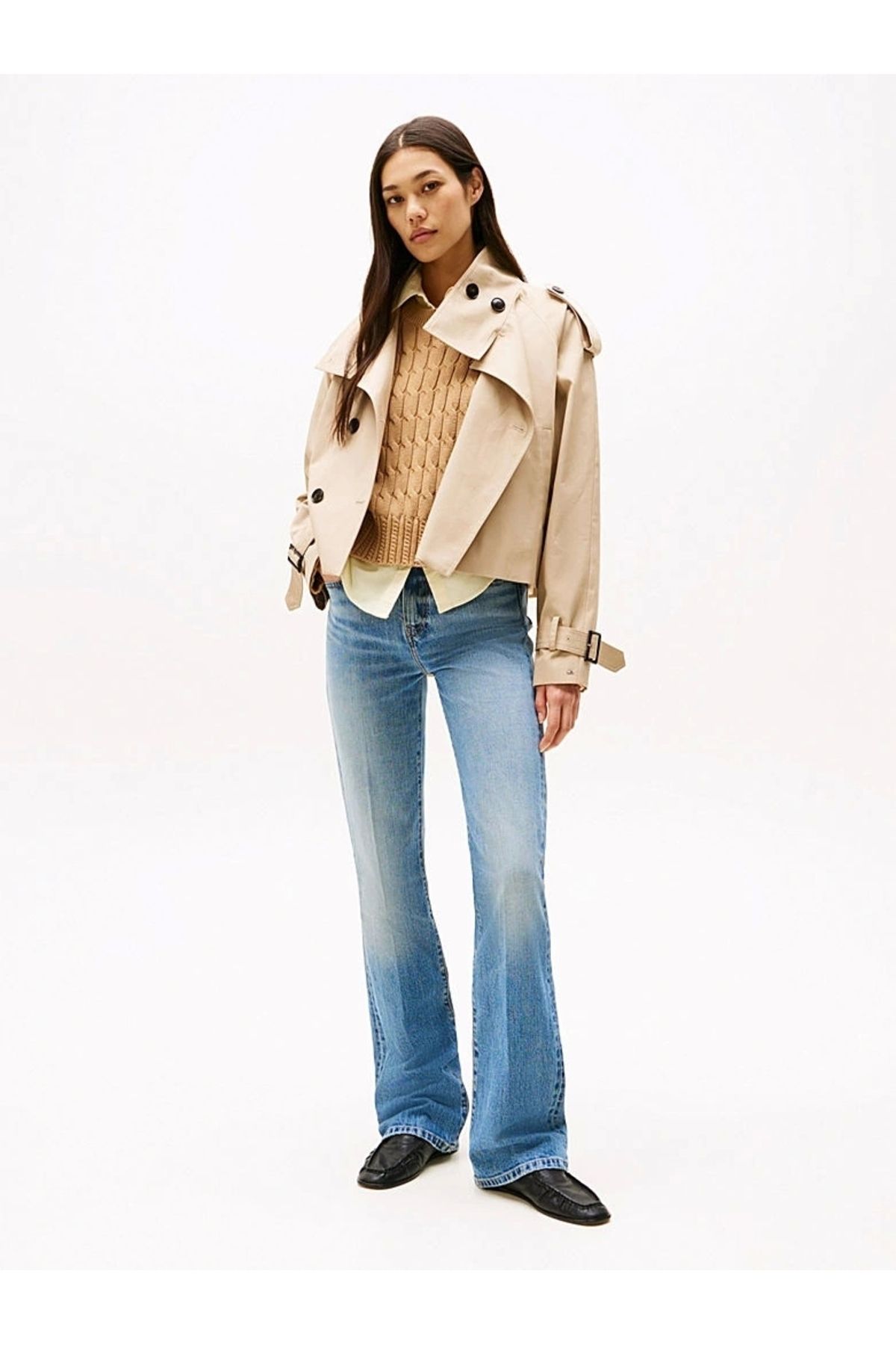 Tommy Hilfiger Kadın Açık Mavi Bootcut Denim Pantolon