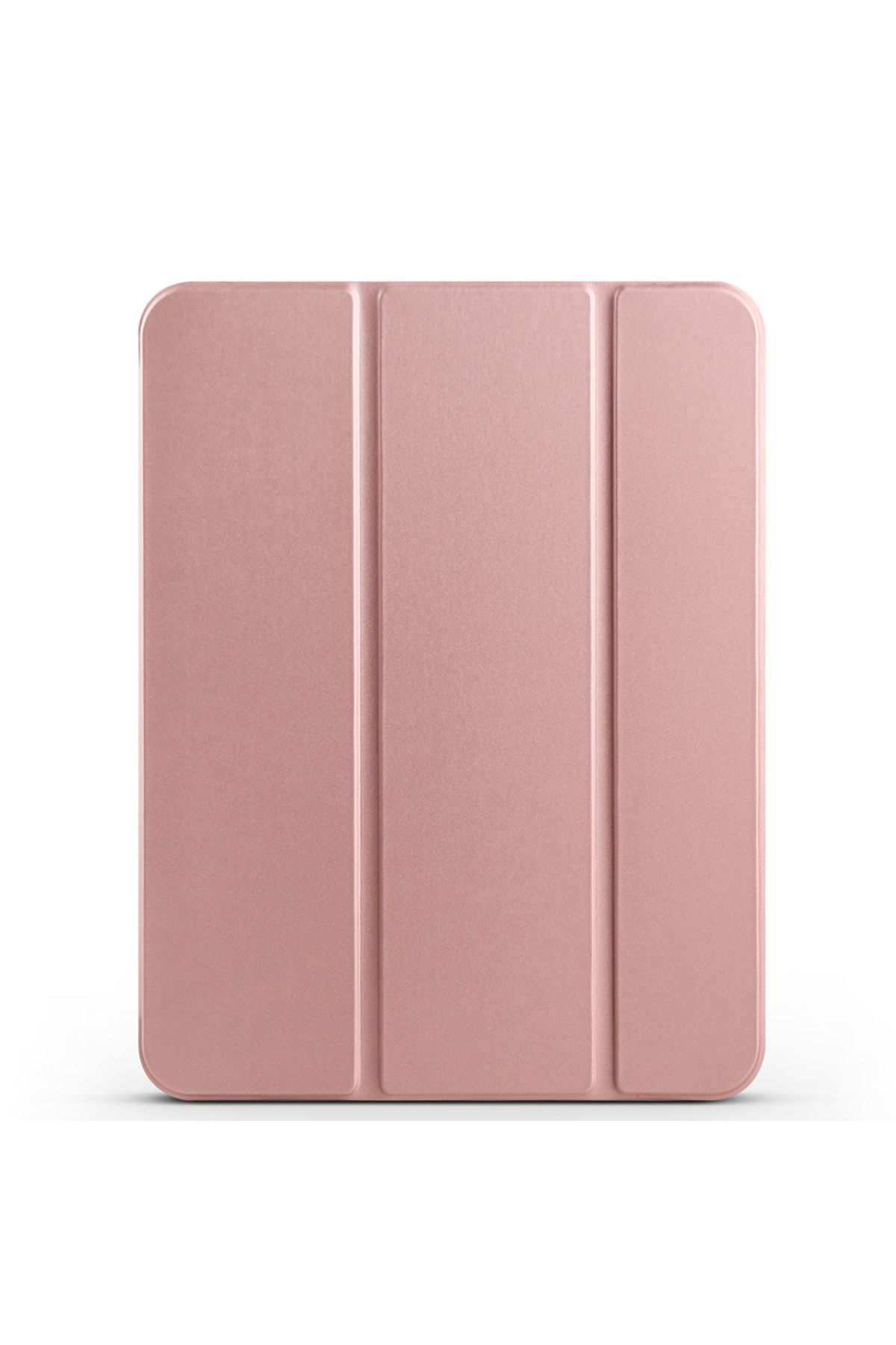 HTstore iPad Uyumlu 11.Nesil 2025 Zore Smart Cover Kalem Bölmeli Standlı 1-1 Kılıf-Rose gold