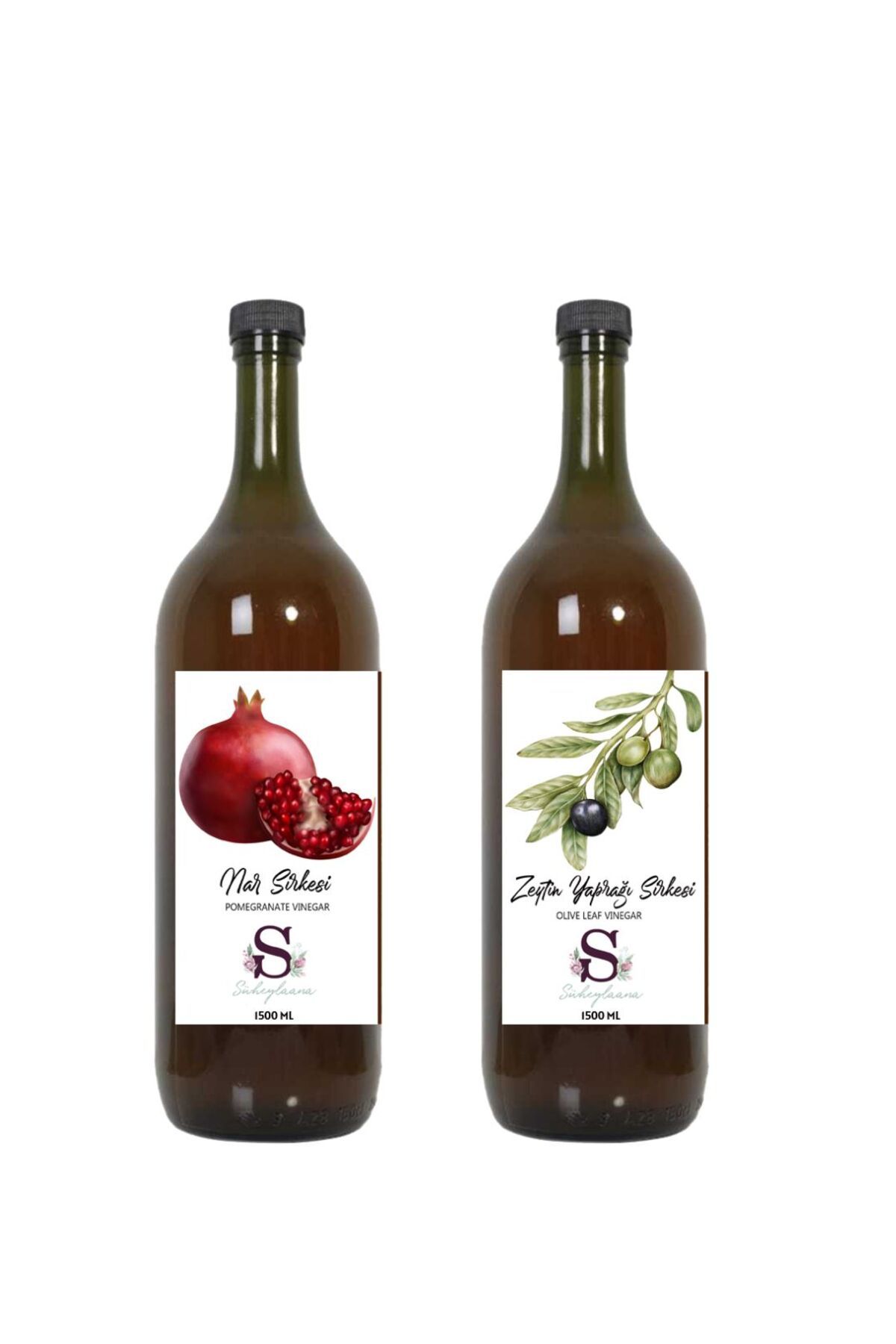 Süheylaana Doğal Nar Sirkesi 1500 Ml - Doğal Zeytin Yaprağı Sirkesi 1500 Ml