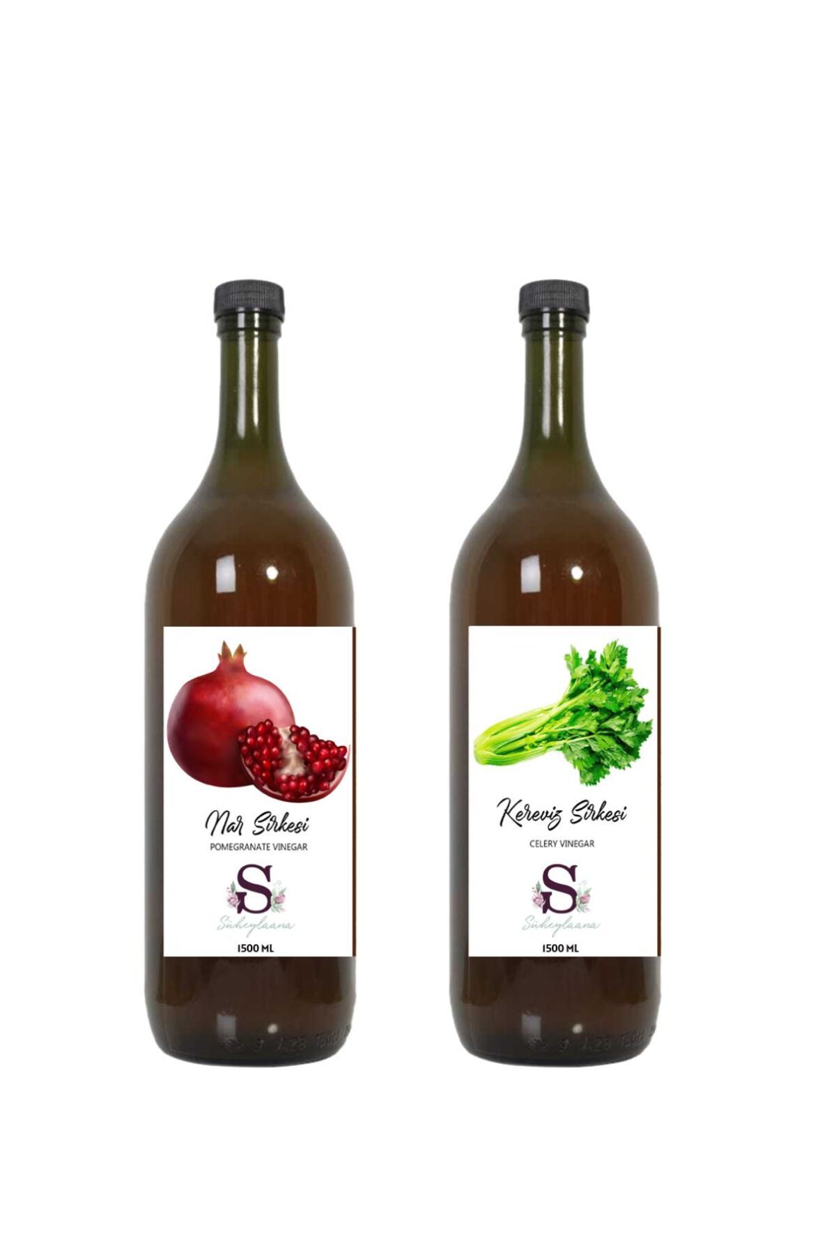 Süheylaana Doğal Nar Sirkesi 1500 Ml - Doğal Kereviz Sirkesi 1500 Ml
