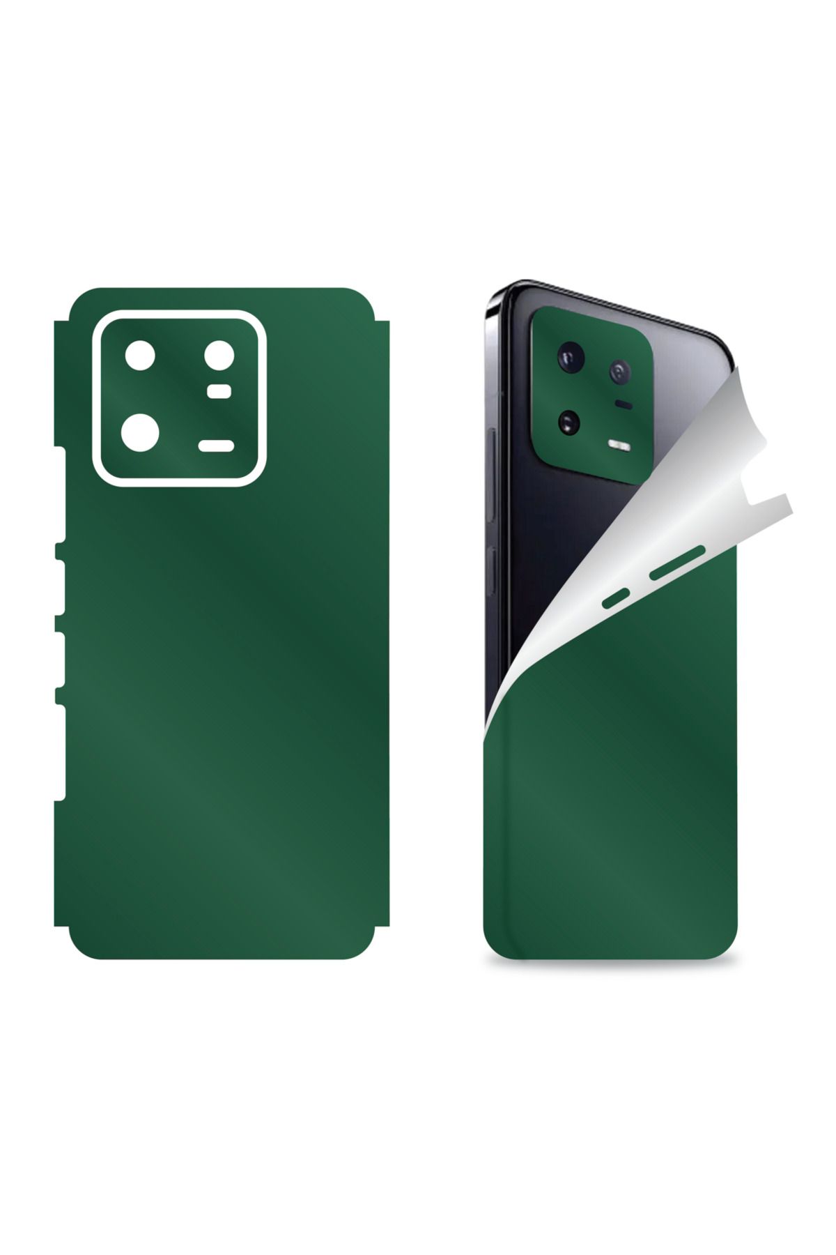 Bowie Xiaomi Mi 13 Pro için uyumlu 360 full arka ve yan kaplama koruma sticker MAT YEŞİL