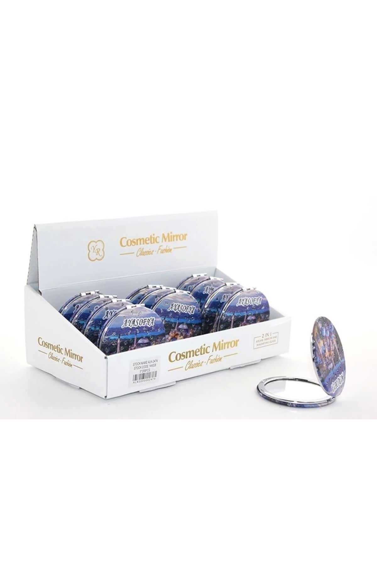 STOREMAX Taşlı İstanbul Tasarımı El Aynası İnce Alk2924